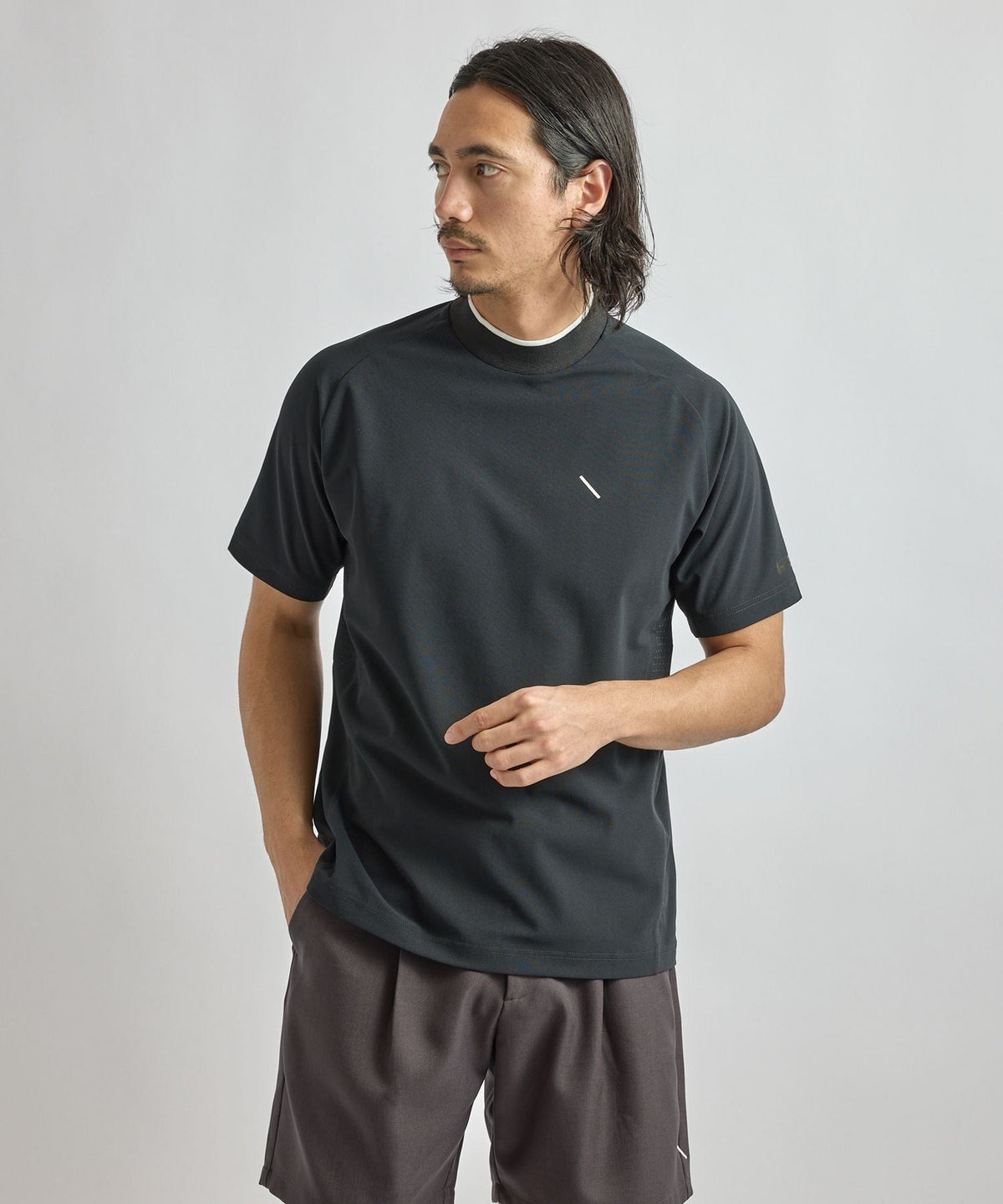 Ss Mock Neck Shirt