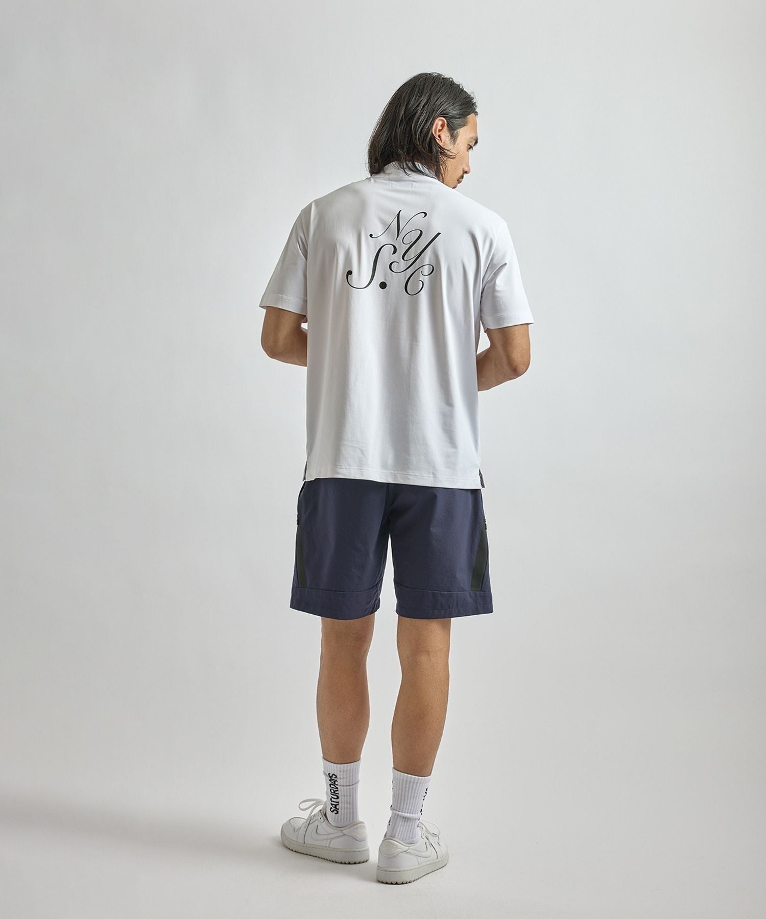 SS Dot Mesh Half Mockneck Shirt