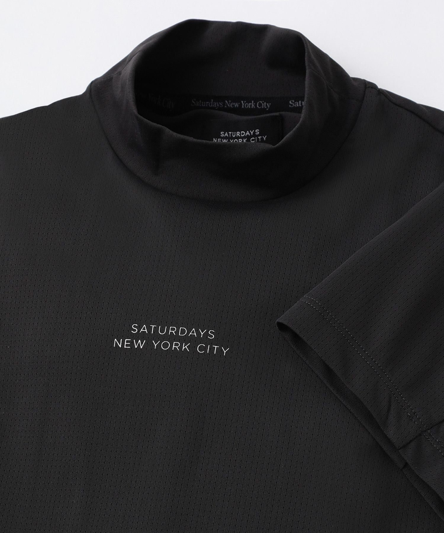 Hs Dot Mesh Half Mockneck Shirt | WOMEN