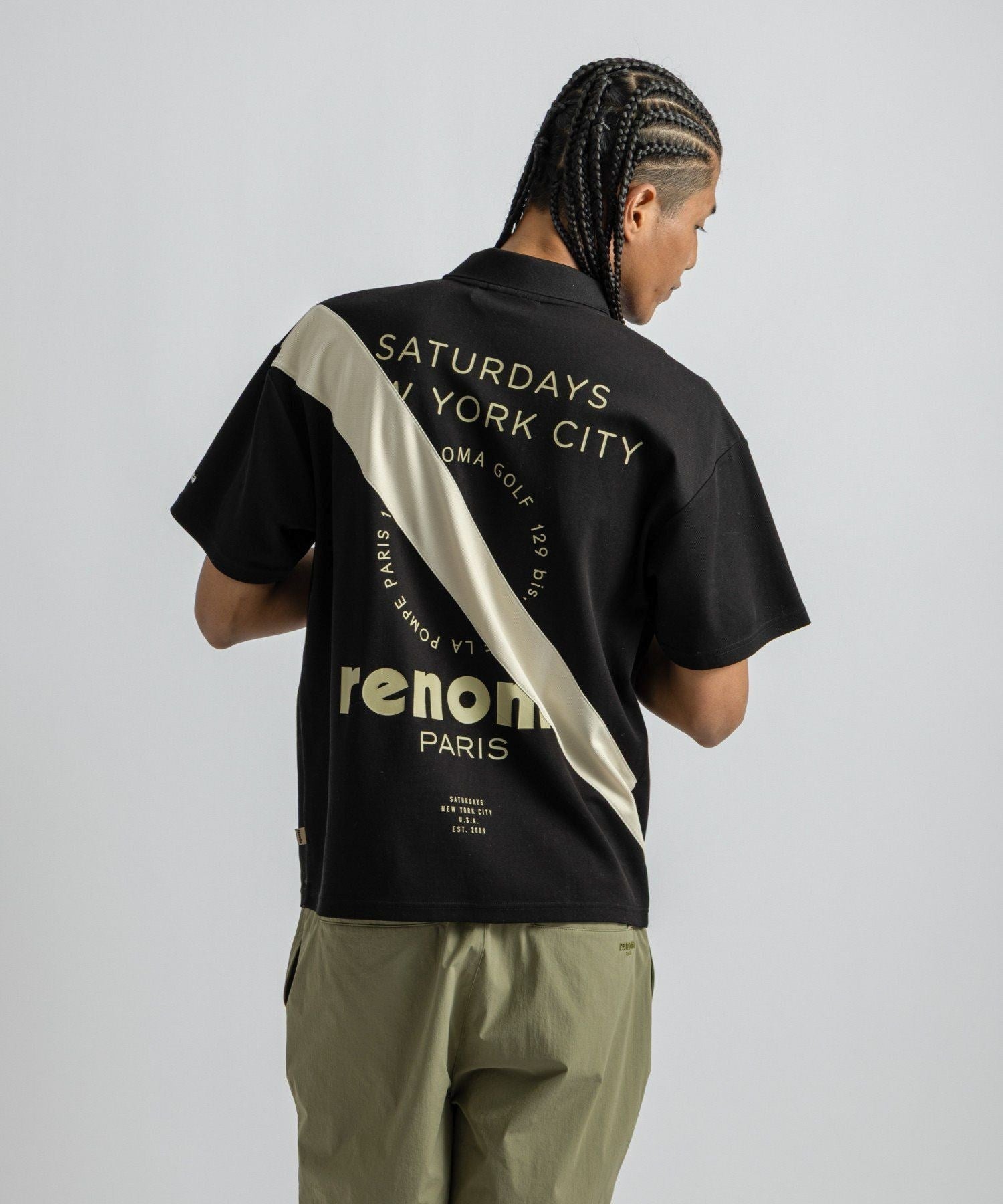 renoma GOLF x Saturdays NYC Back Print Polo SS