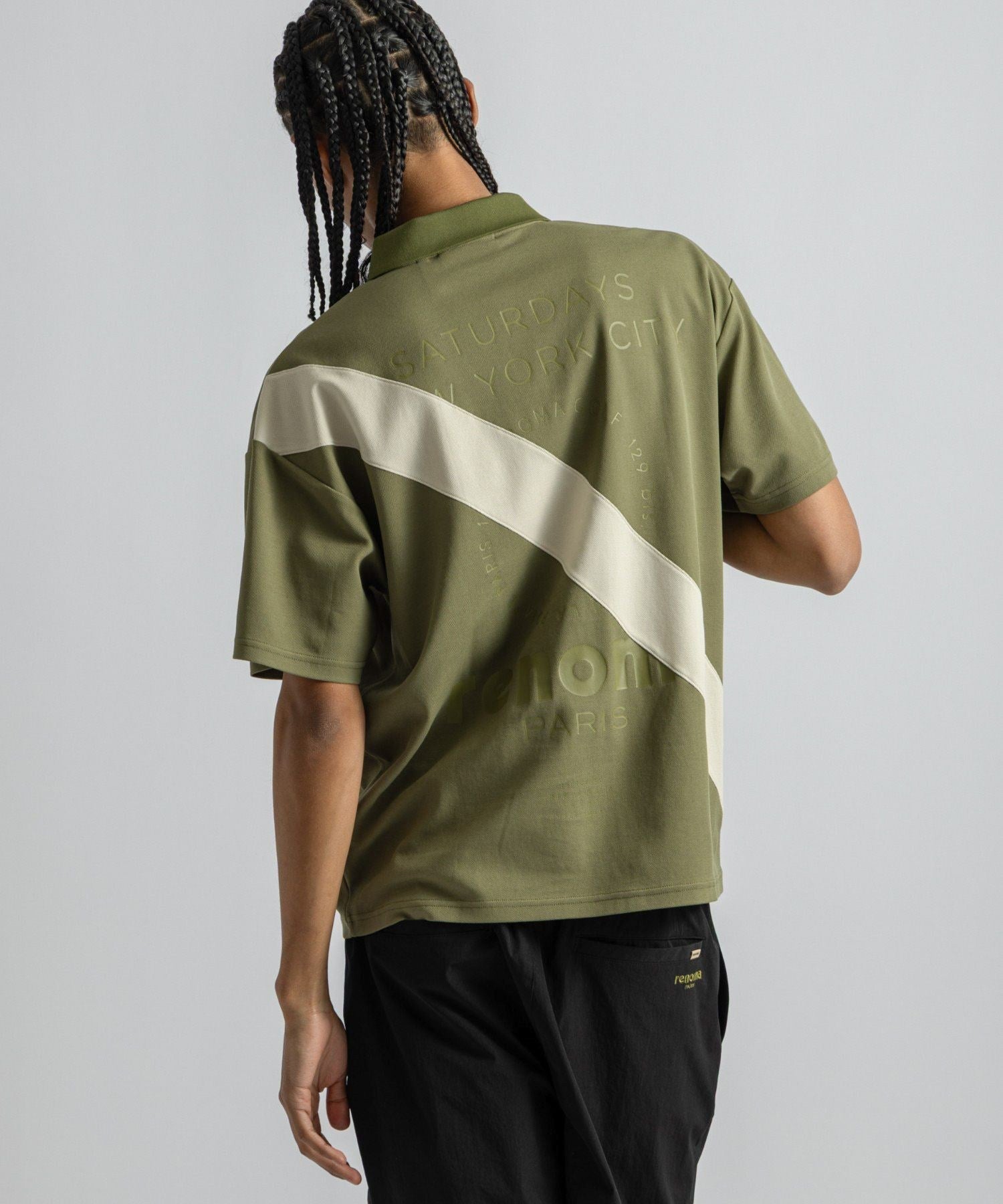 renoma GOLF x Saturdays NYC Back Print Polo SS