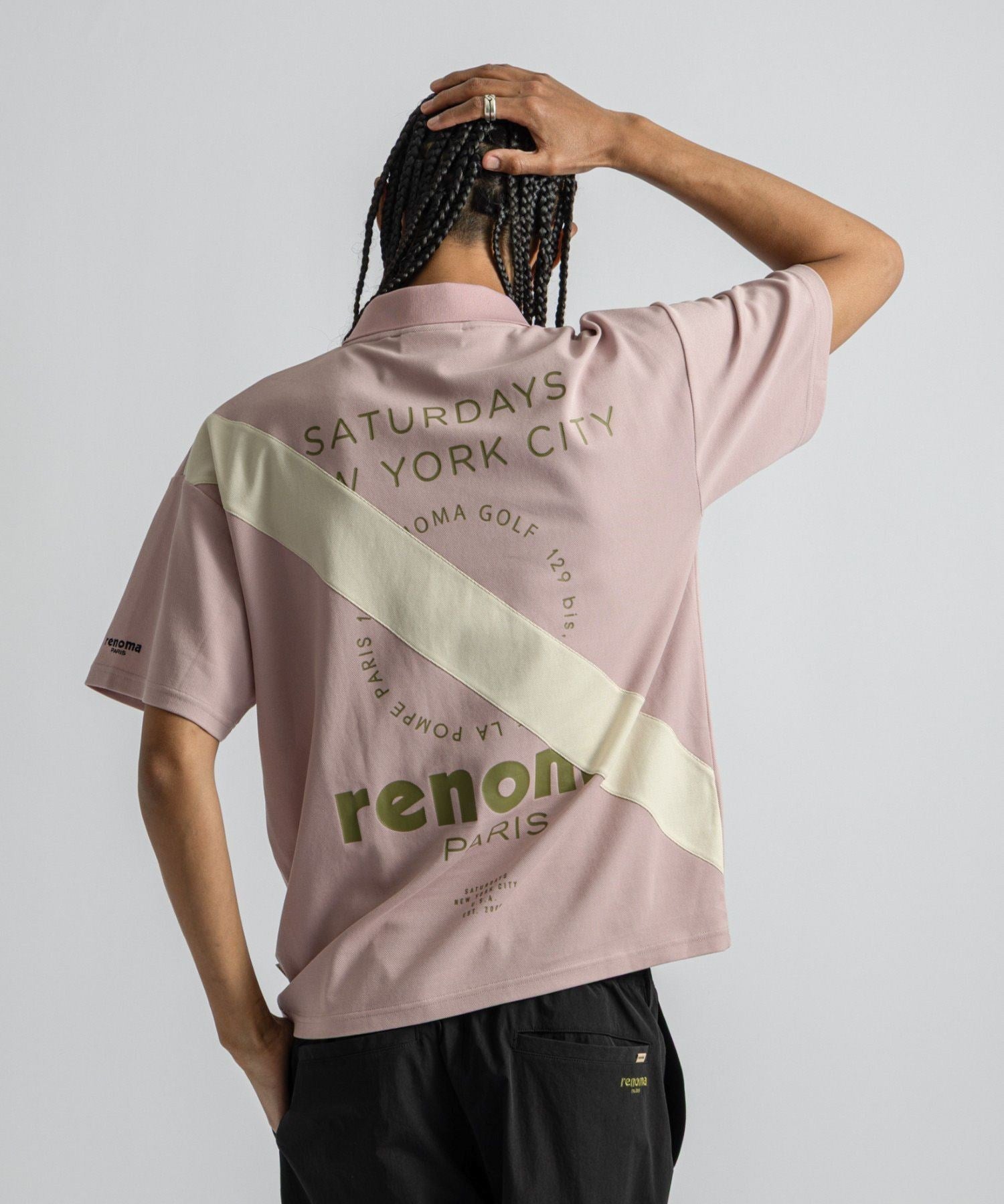 renoma GOLF x Saturdays NYC Back Print Polo SS