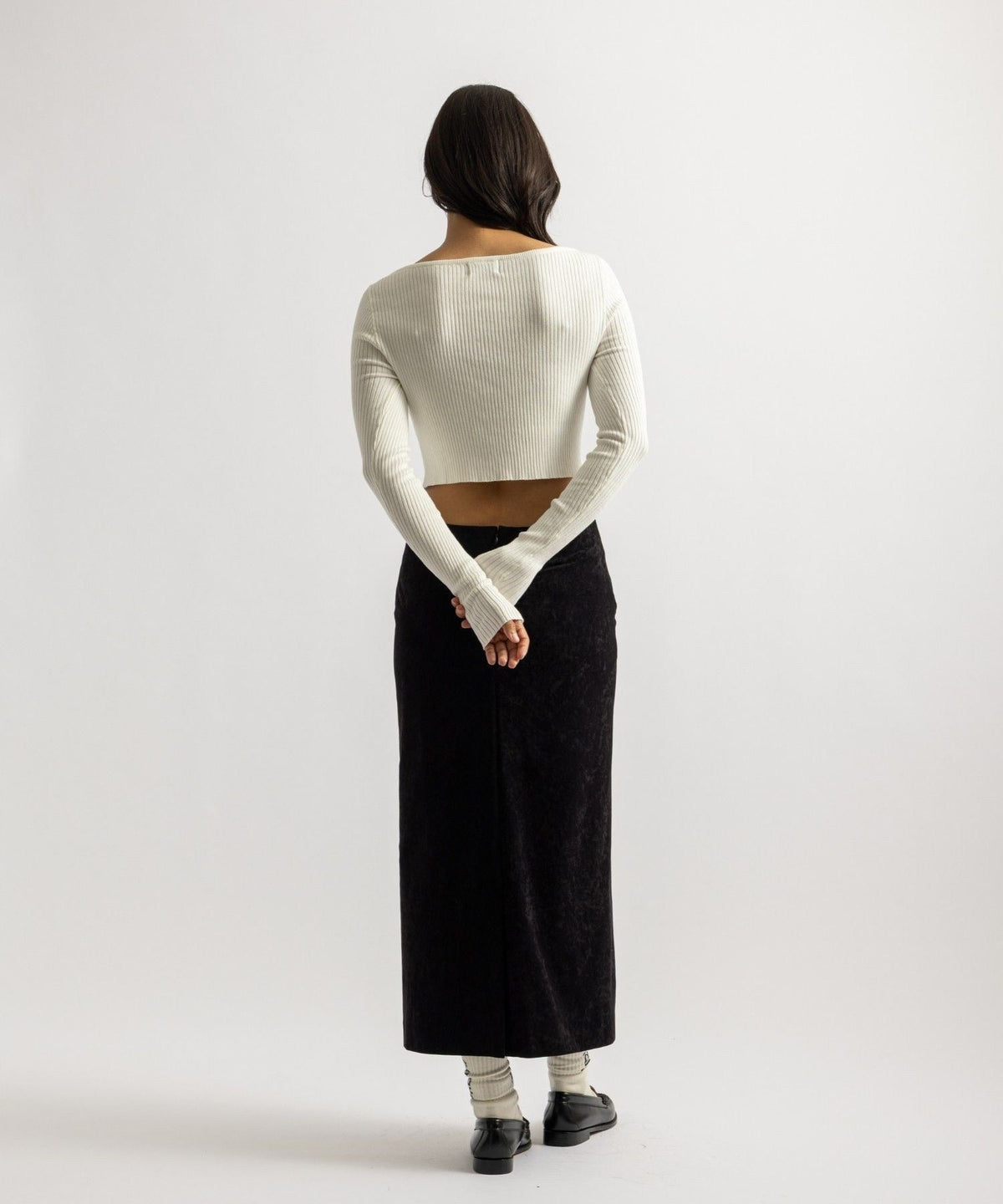 Amy Velveteen Midi Skirt | WOMEN