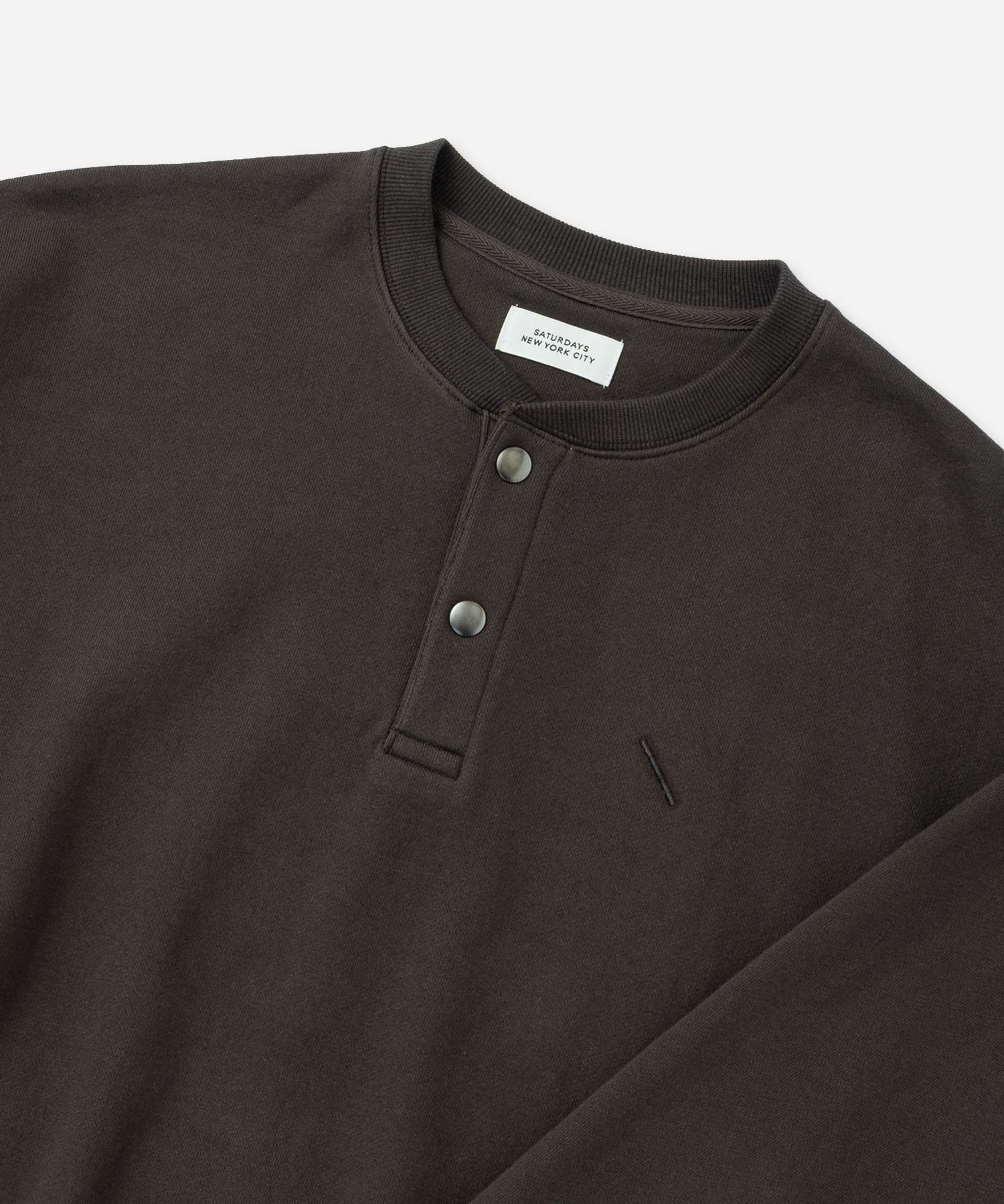 Bowery Henley Neck Sweatshirt