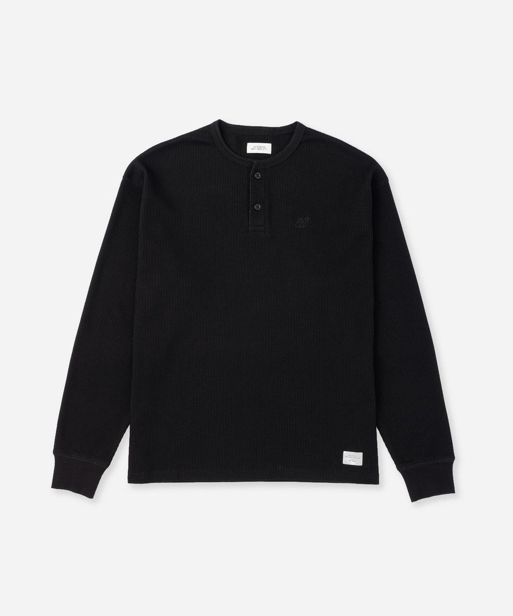Alex Waffle Henley Neck Top | Saturdays NYC Japan