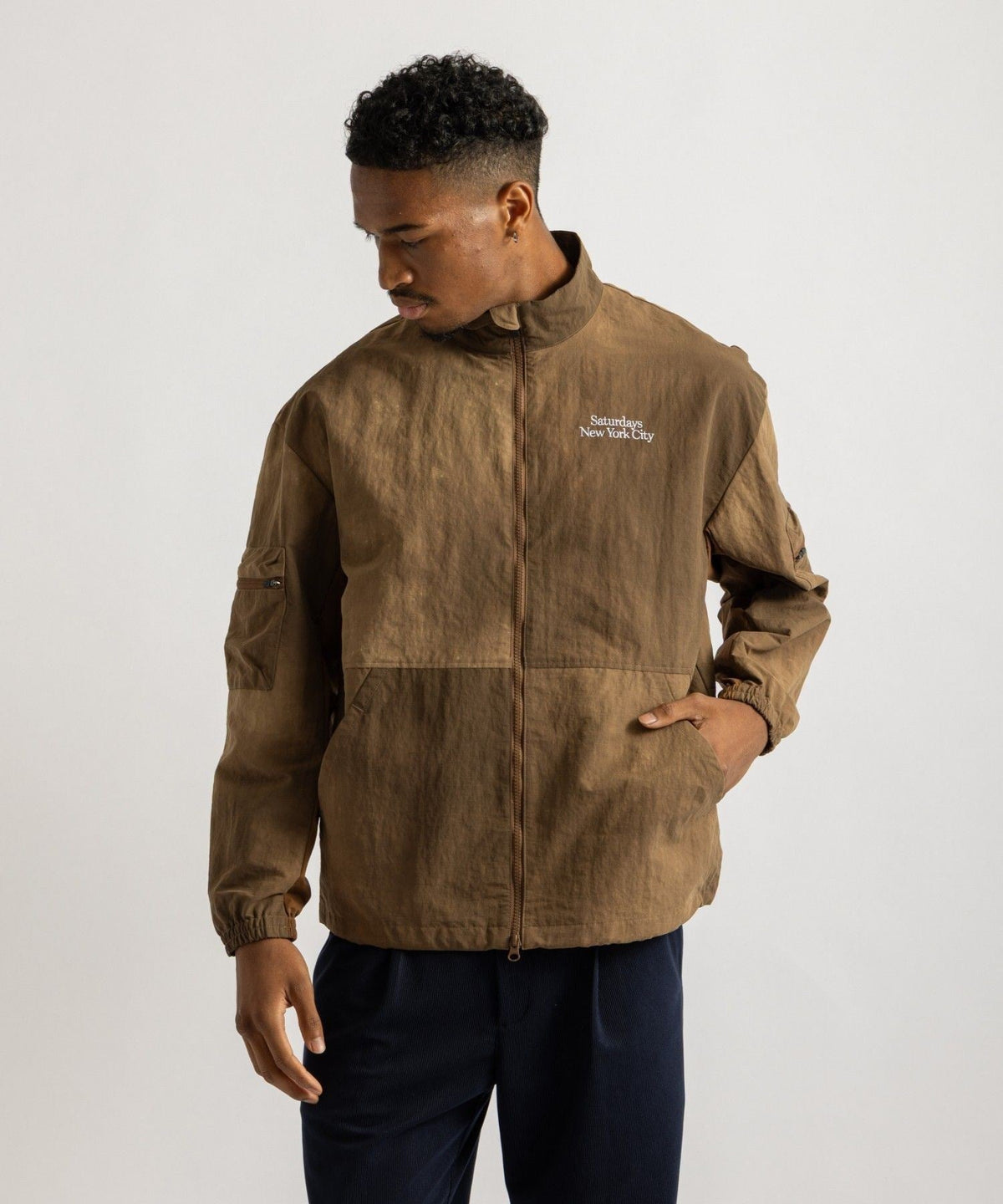 Marble Dyed Zip Blouson