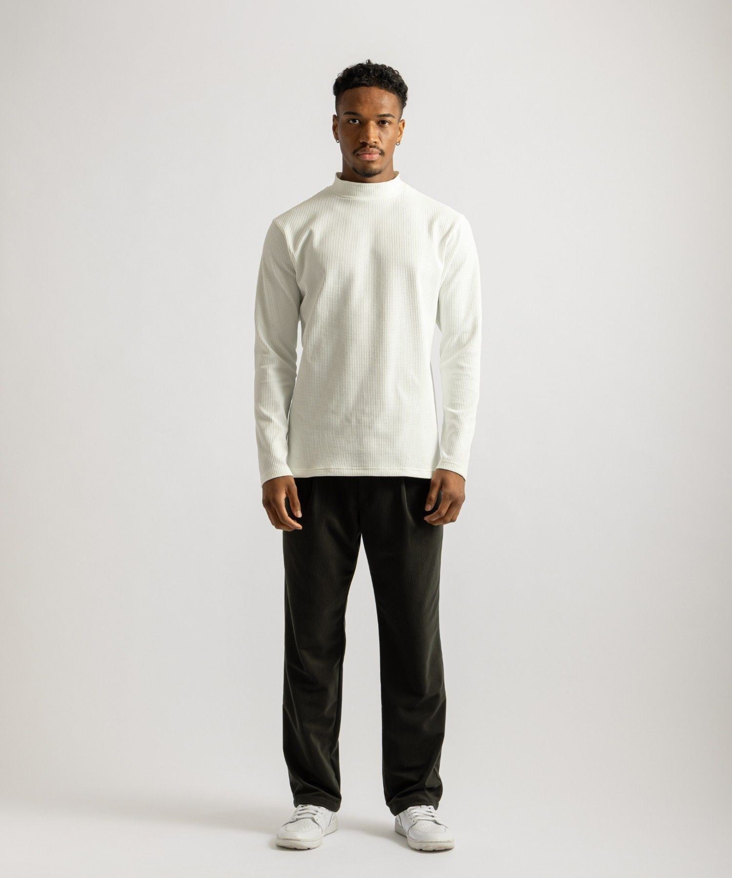 Waffle Mockneck LS