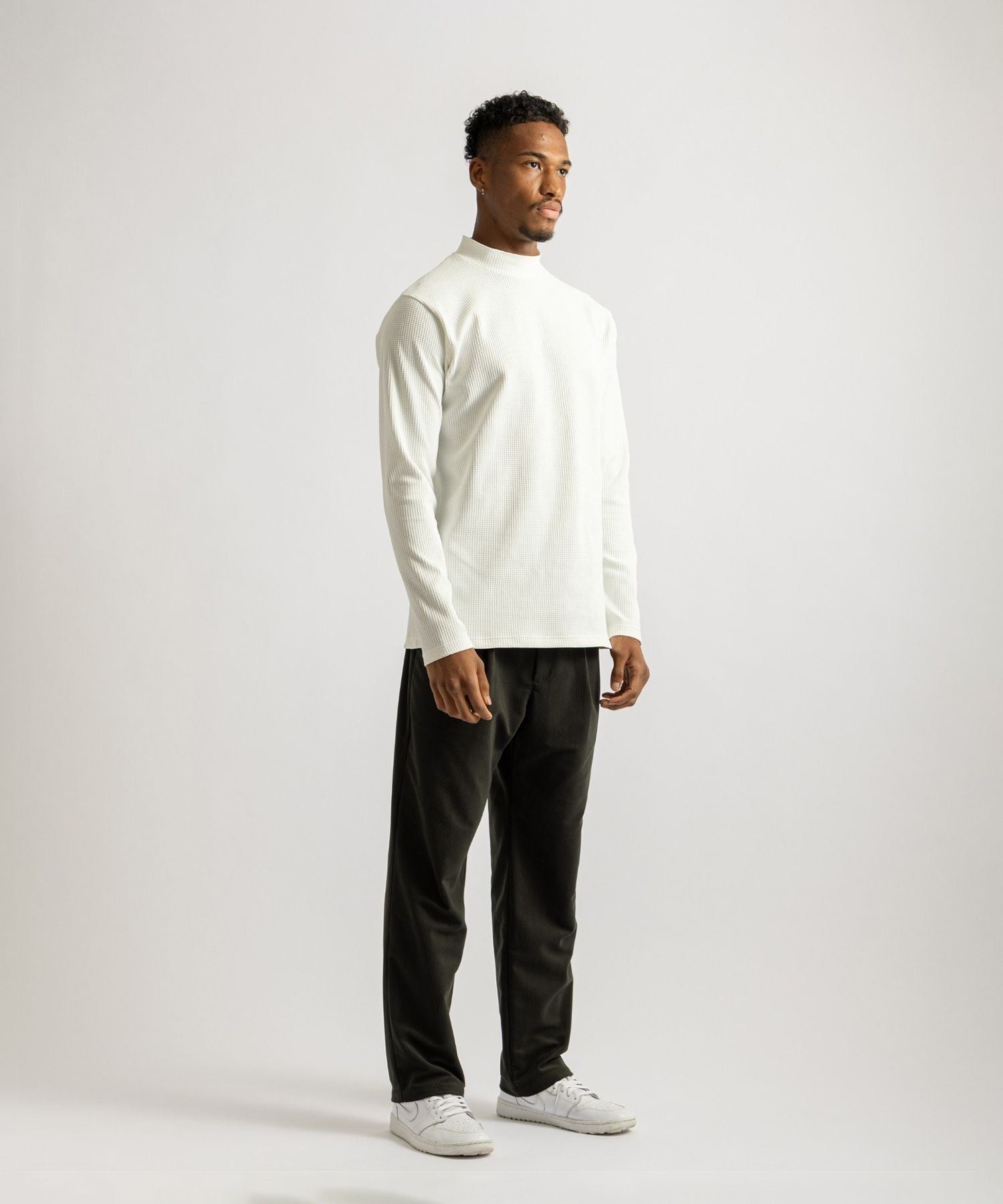 Waffle Mockneck LS