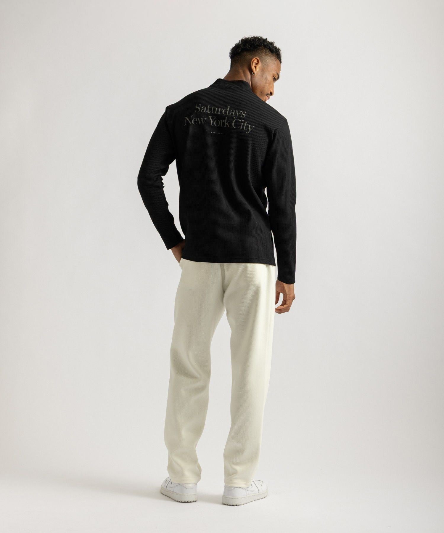 Waffle Mockneck LS