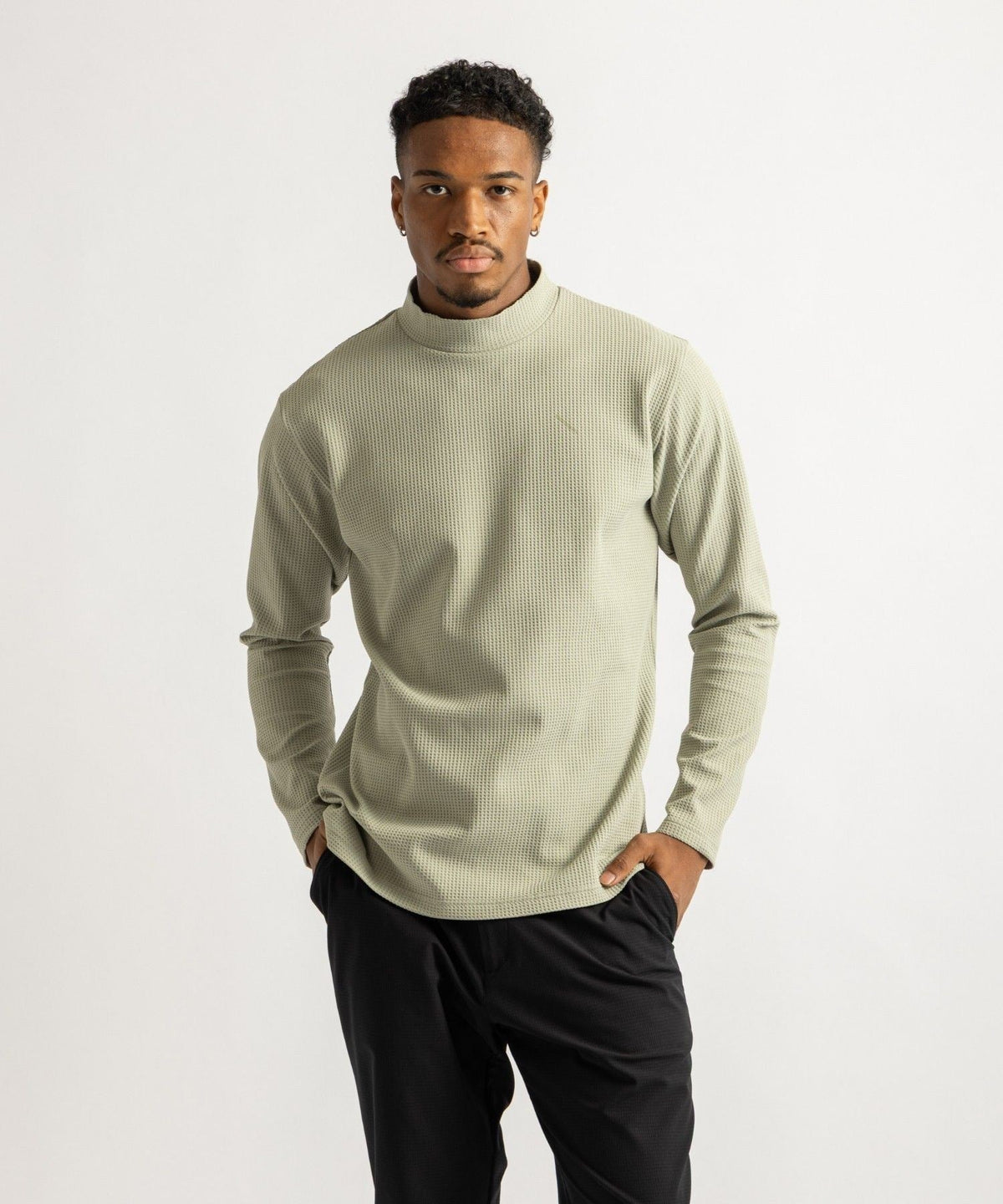 Waffle Mockneck LS