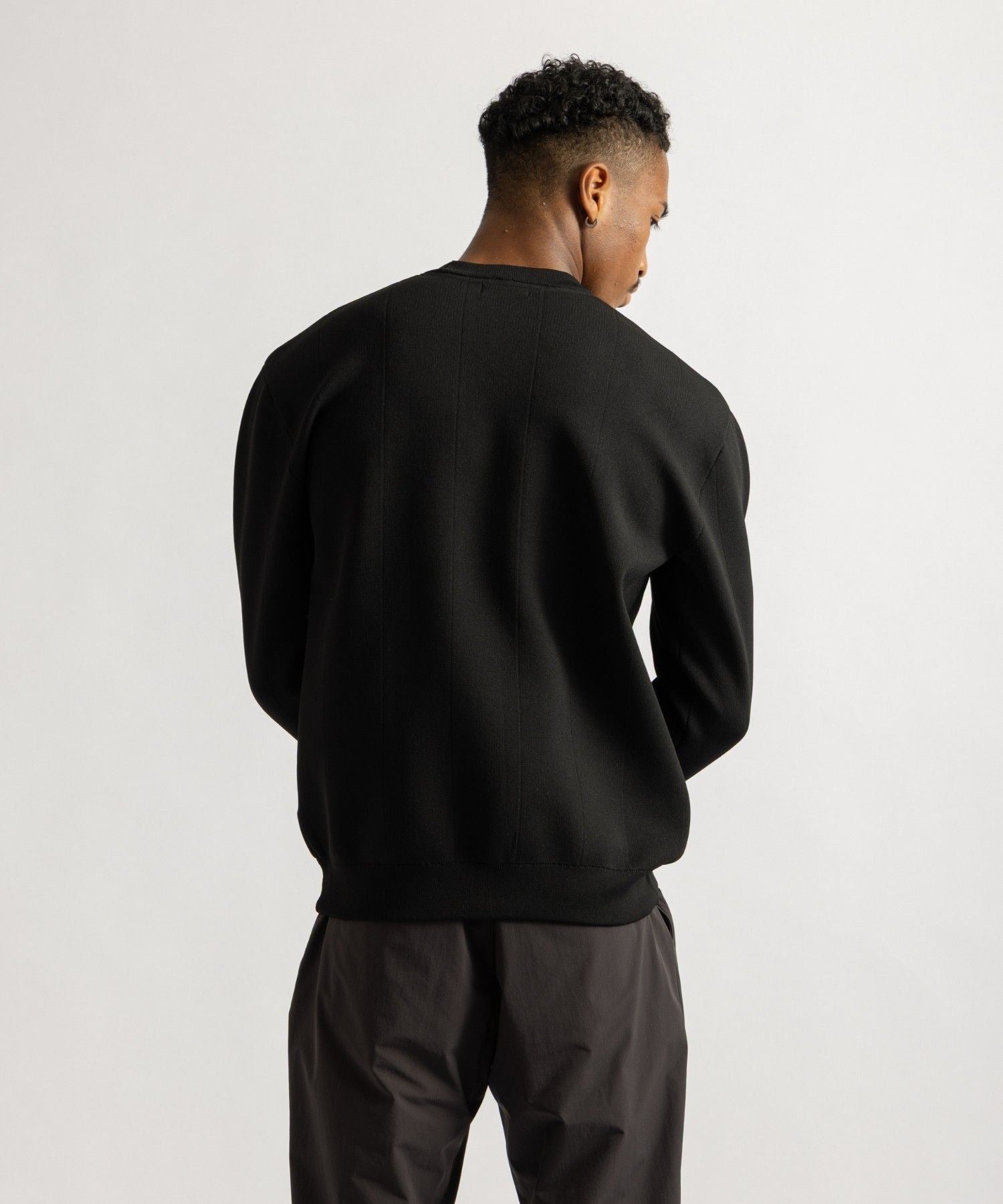 Jacquard Stripe Crewneck Knit