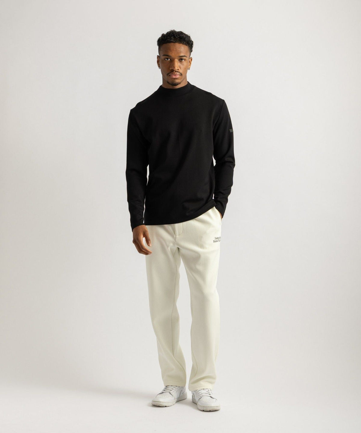 Doubleknit Mockneck LS
