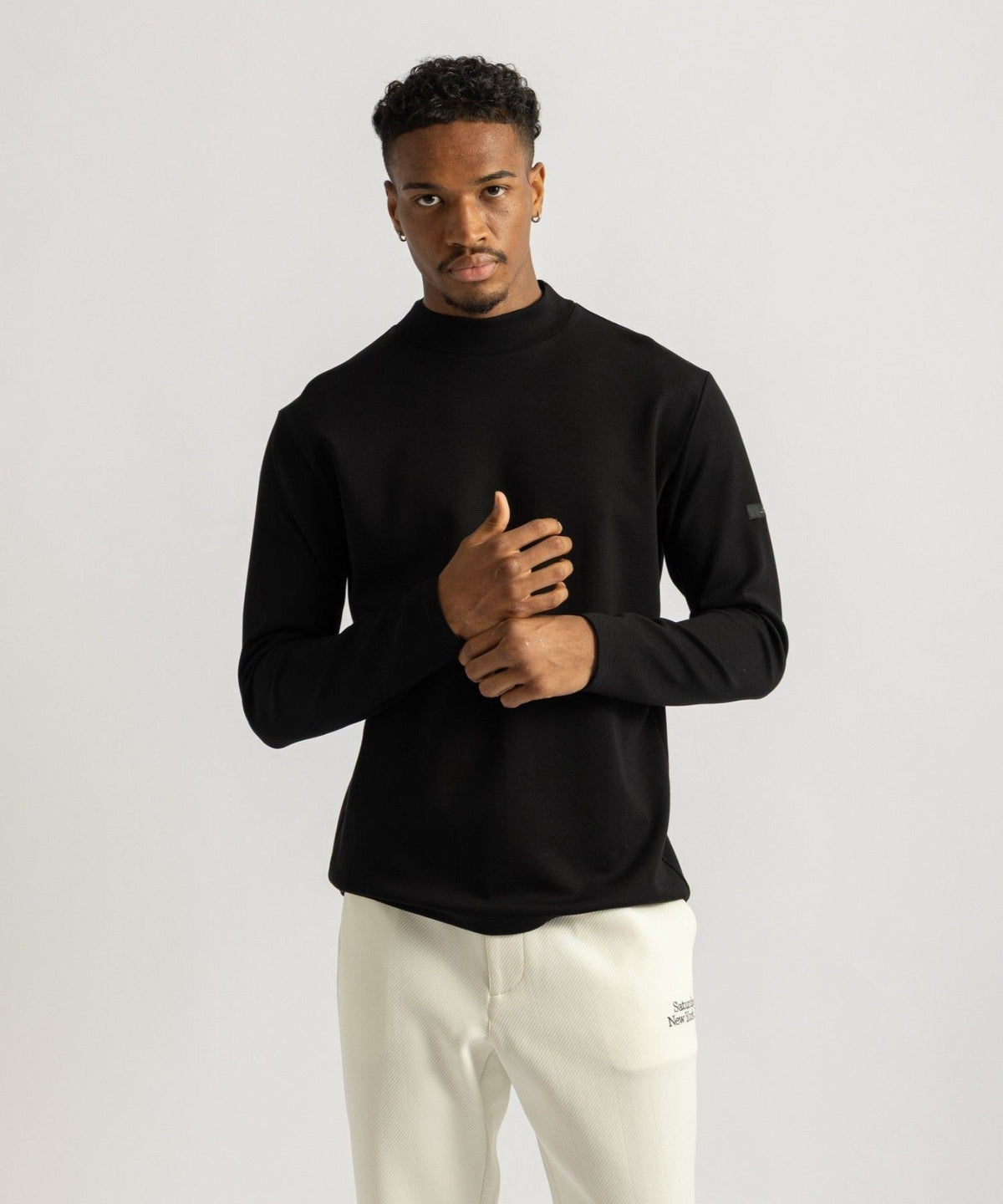 Doubleknit Mockneck LS