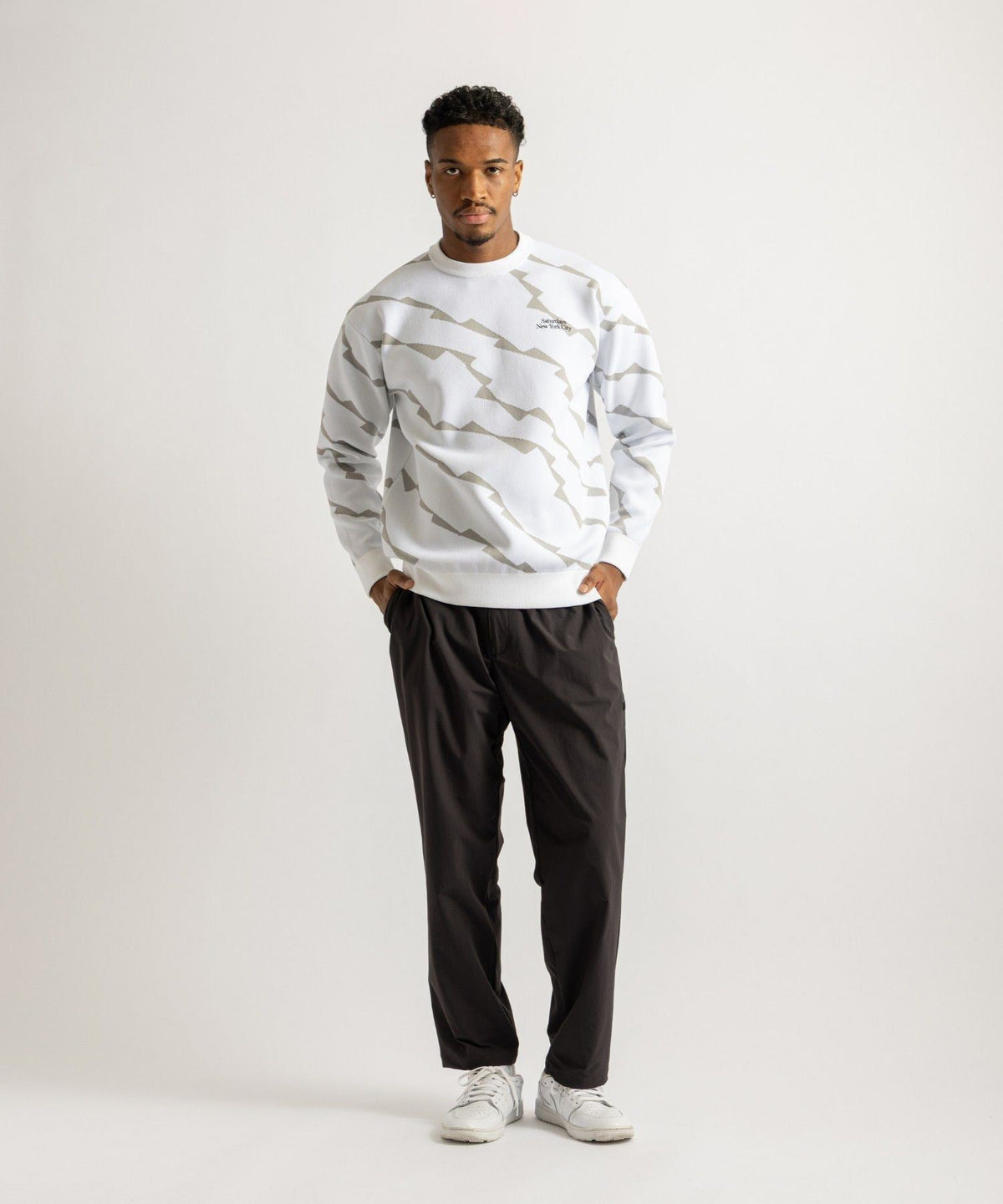 Wave Jacquard Pullover