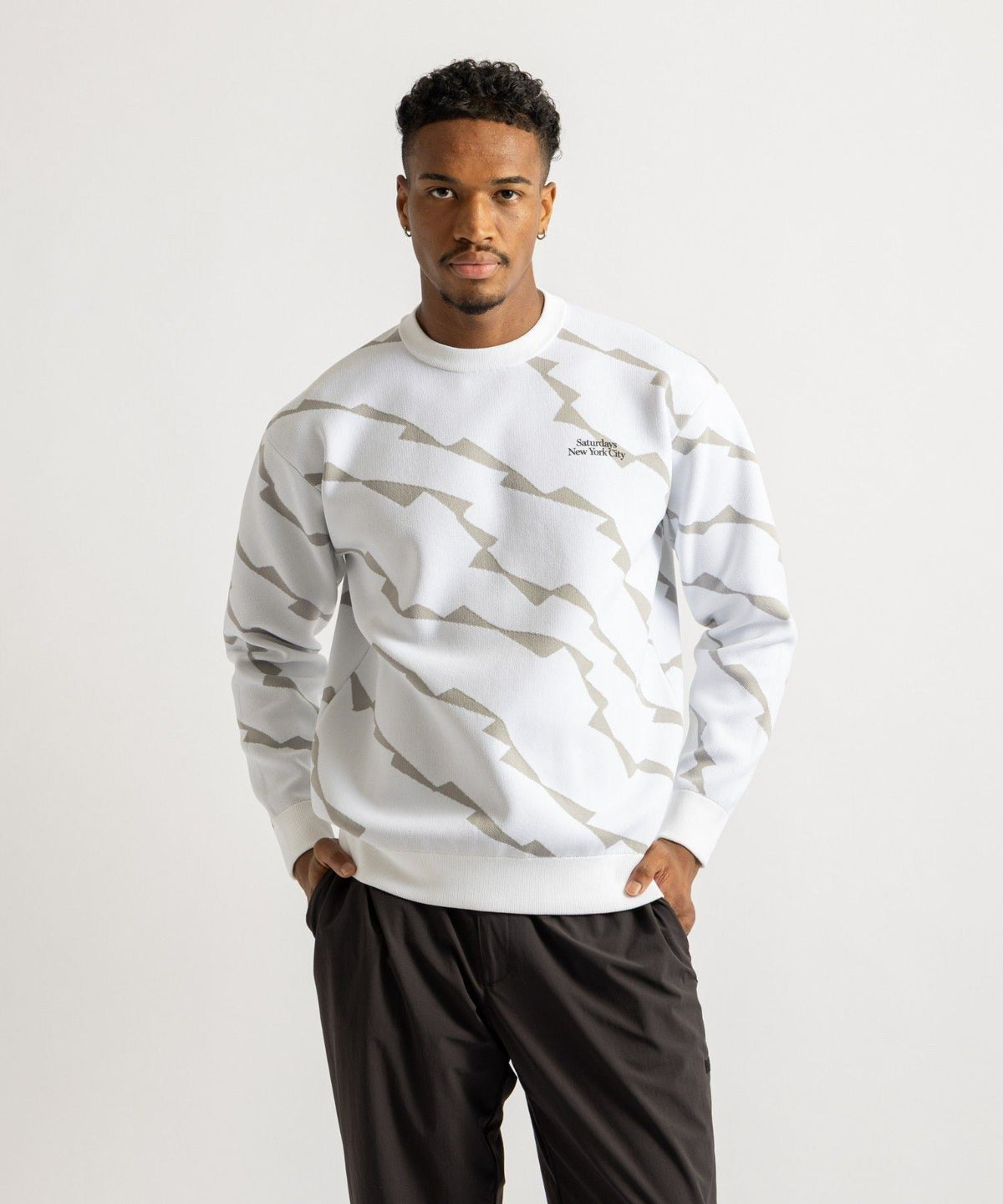 Wave Jacquard Pullover