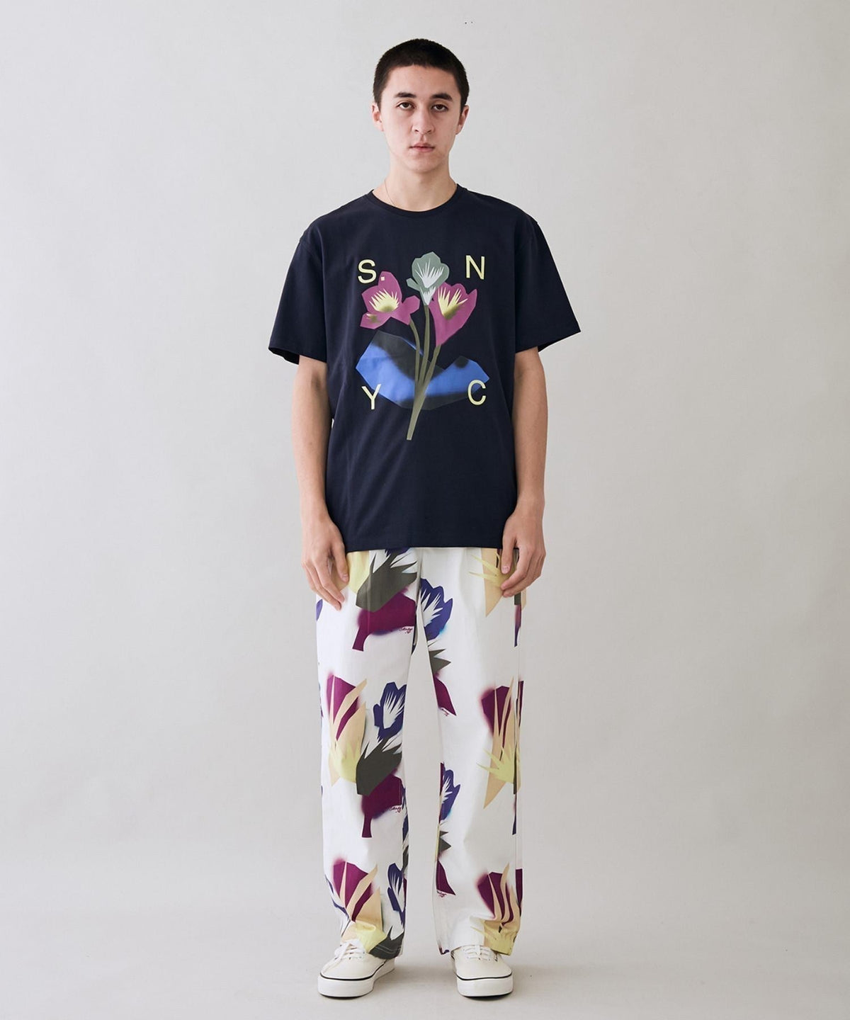 JUNGLE FLORAL PRINTED GEORGE TROUSER