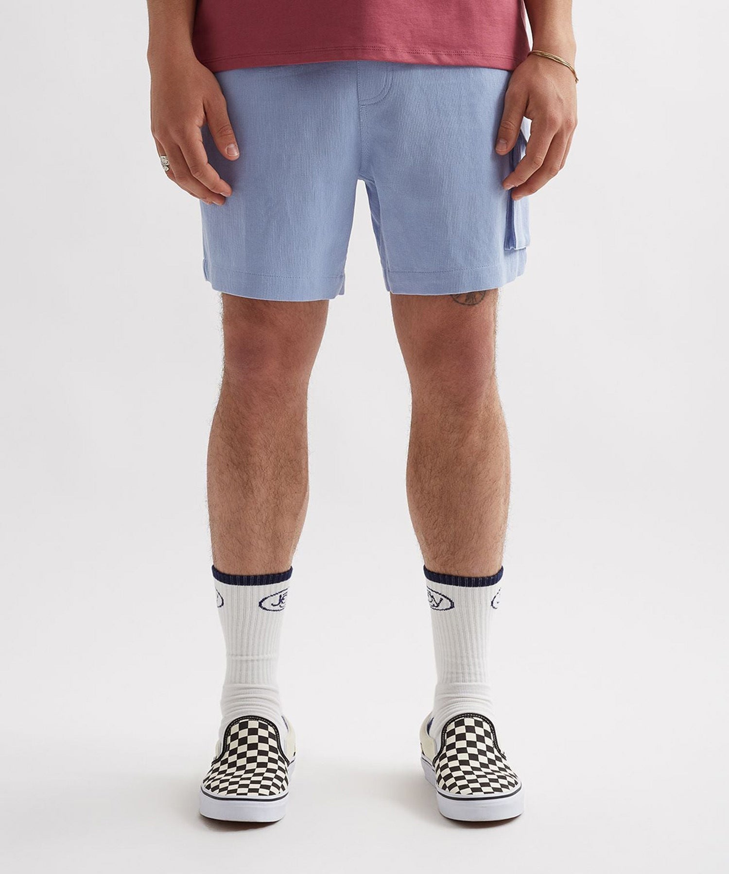 Theo Seersucker Cotton Short