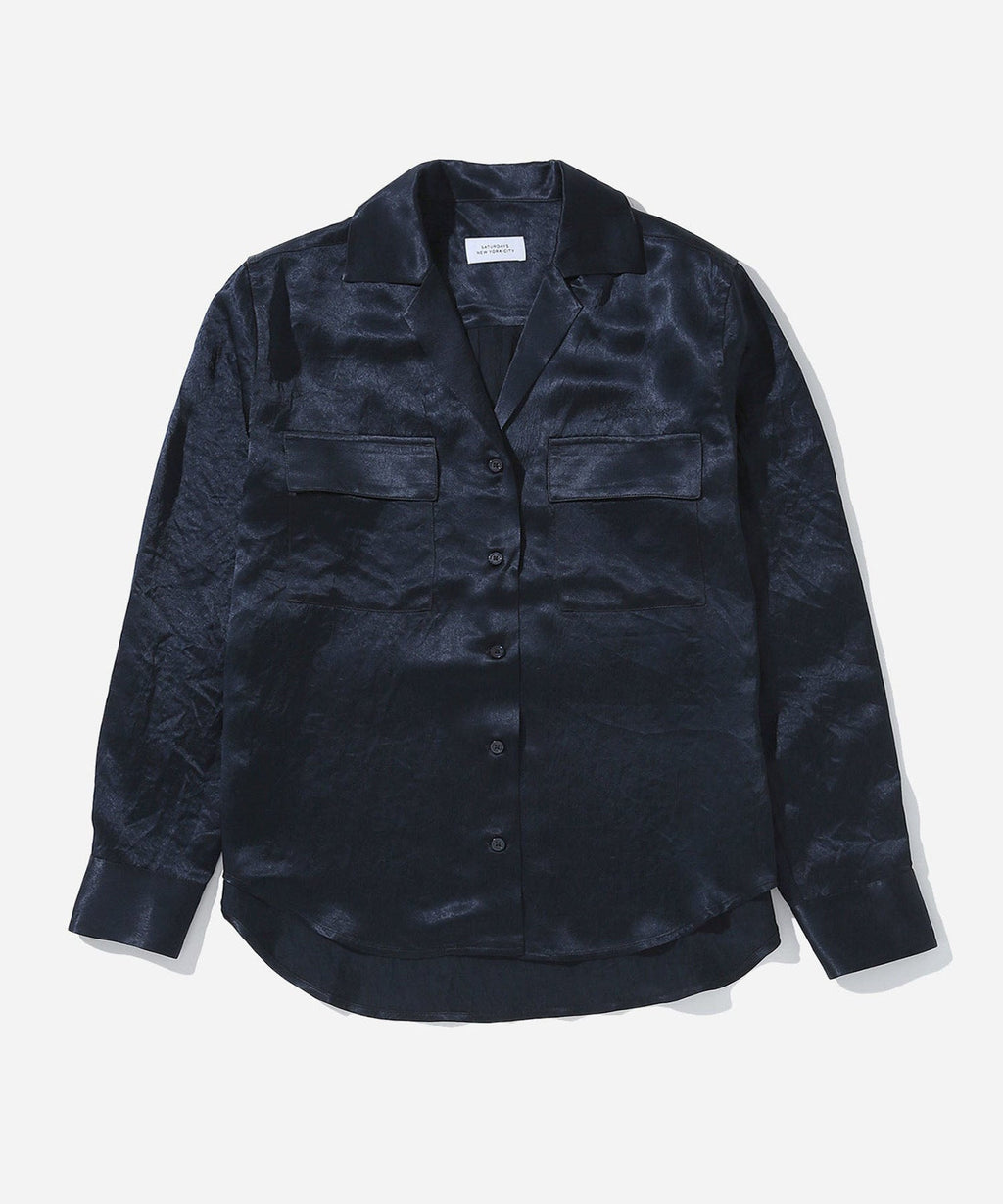 Lomedico Crinkled Satin LS Shirt