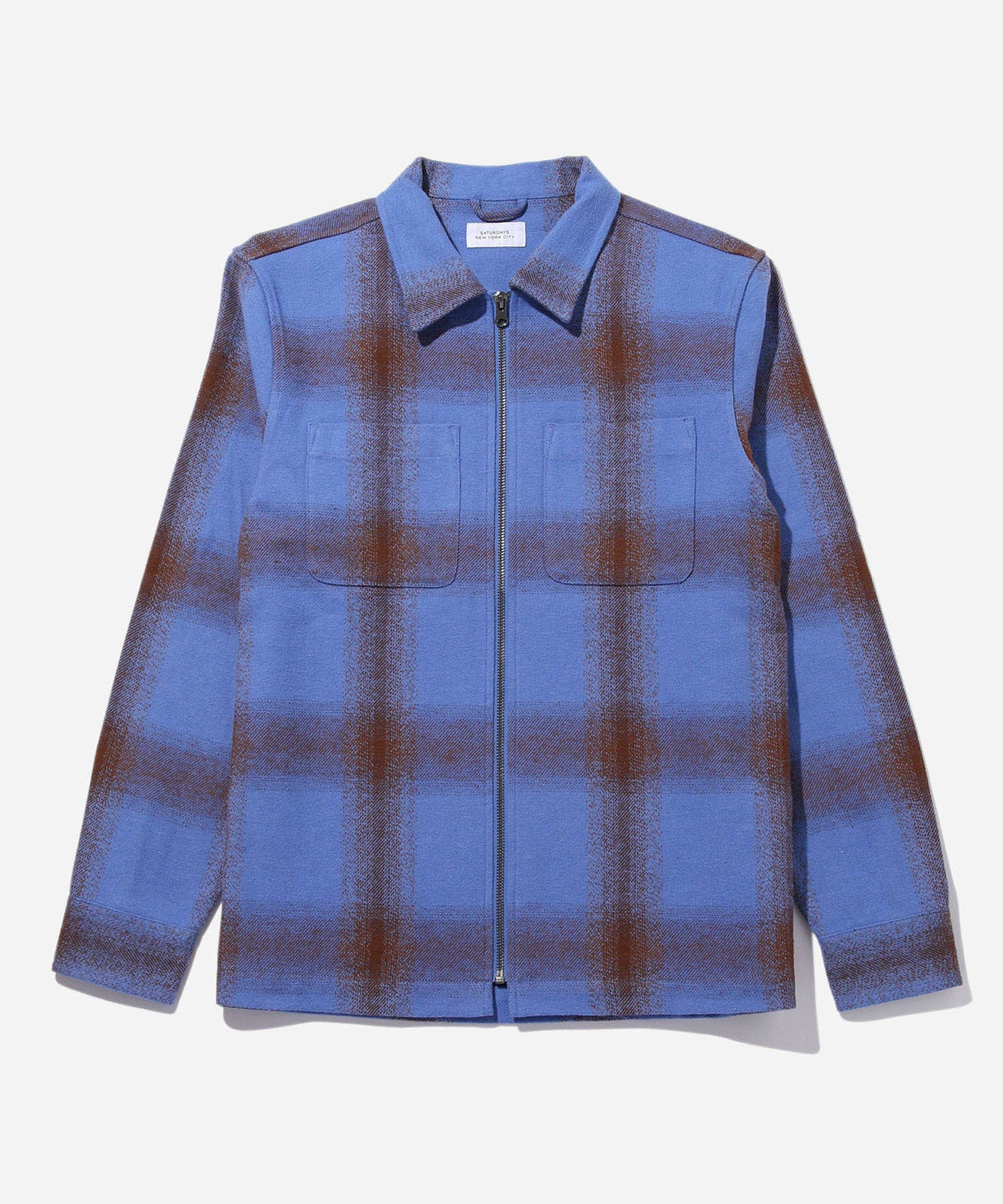 Ryan Zip Front Plaid Flannel Shirt | Saturdays NYC Japan