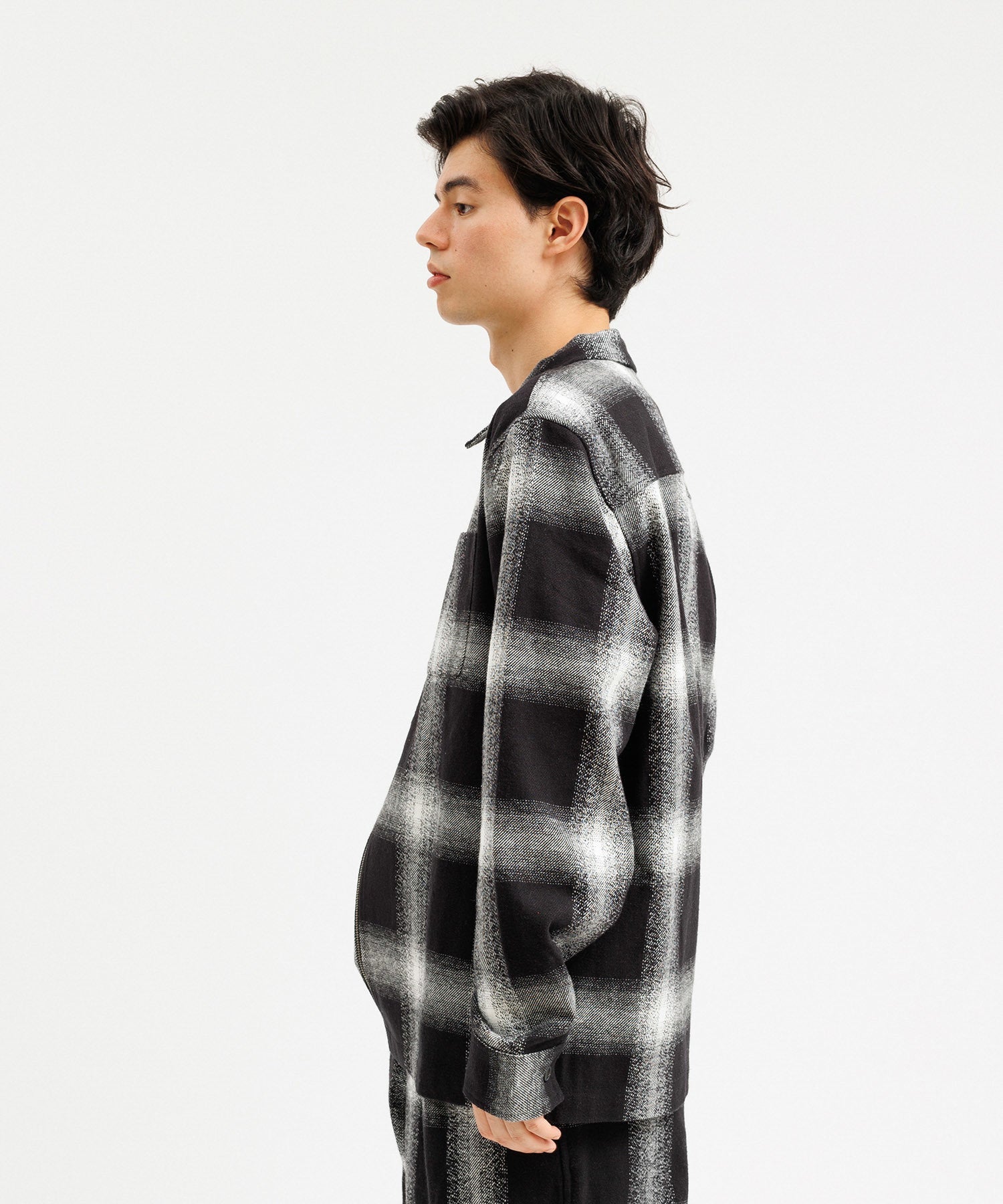 Ryan Zip Front Plaid Flannel Shirt | Saturdays NYC Japan
