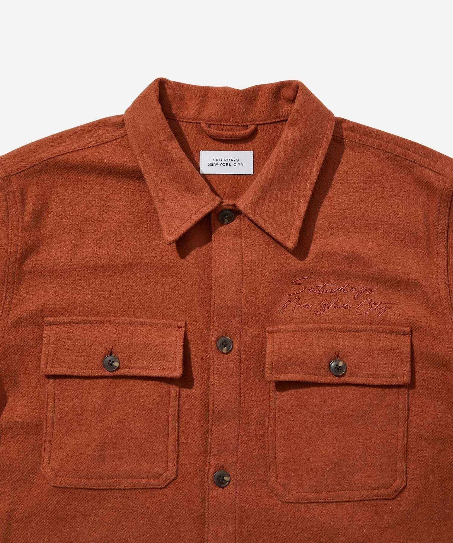 Saturdays New York City Ryan フランネルワークシャツ RYAN SOLID FLANNEL WORKSHIRT | Saturdays NYC Japan