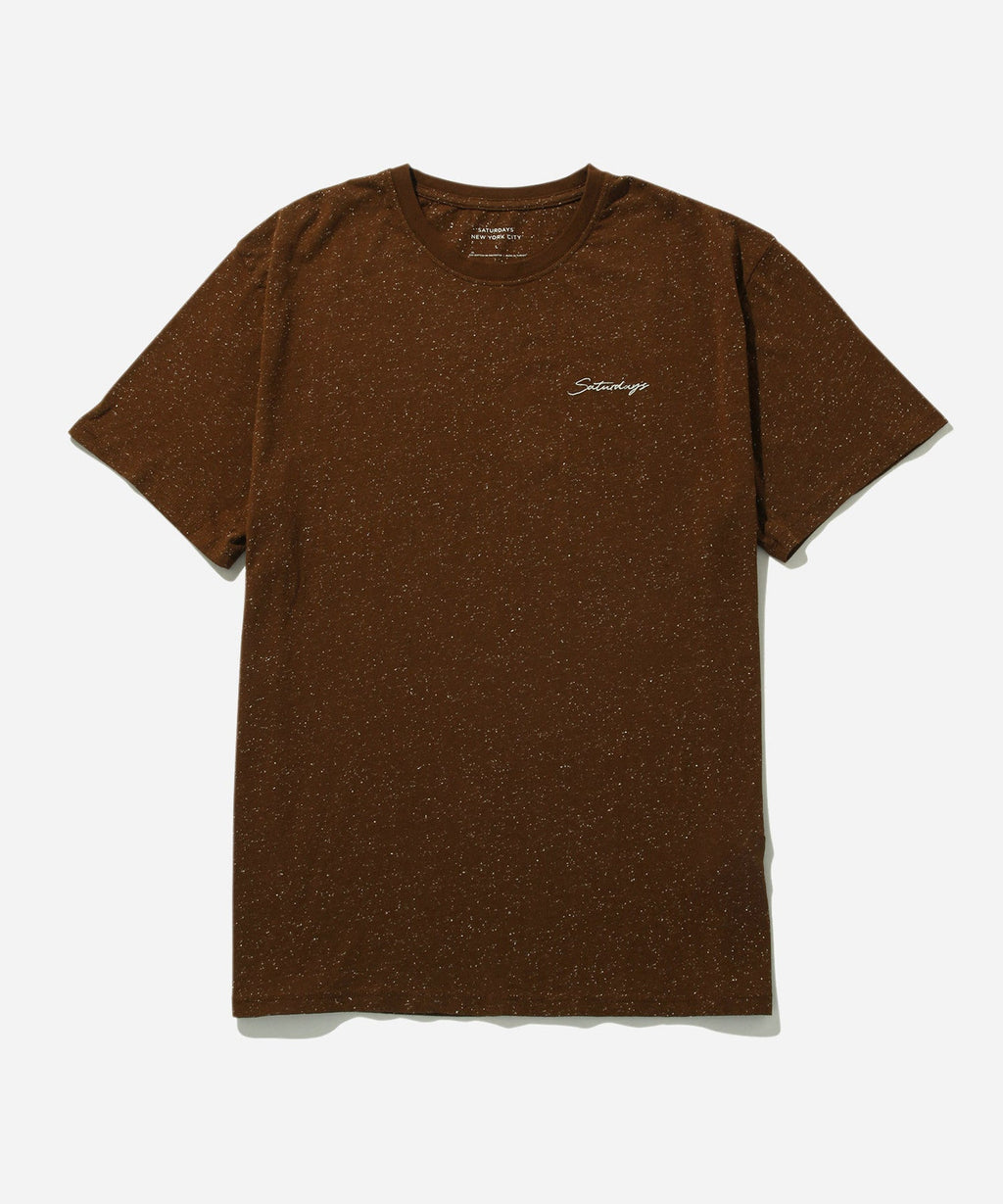 Speckled Script Emb SS Tee