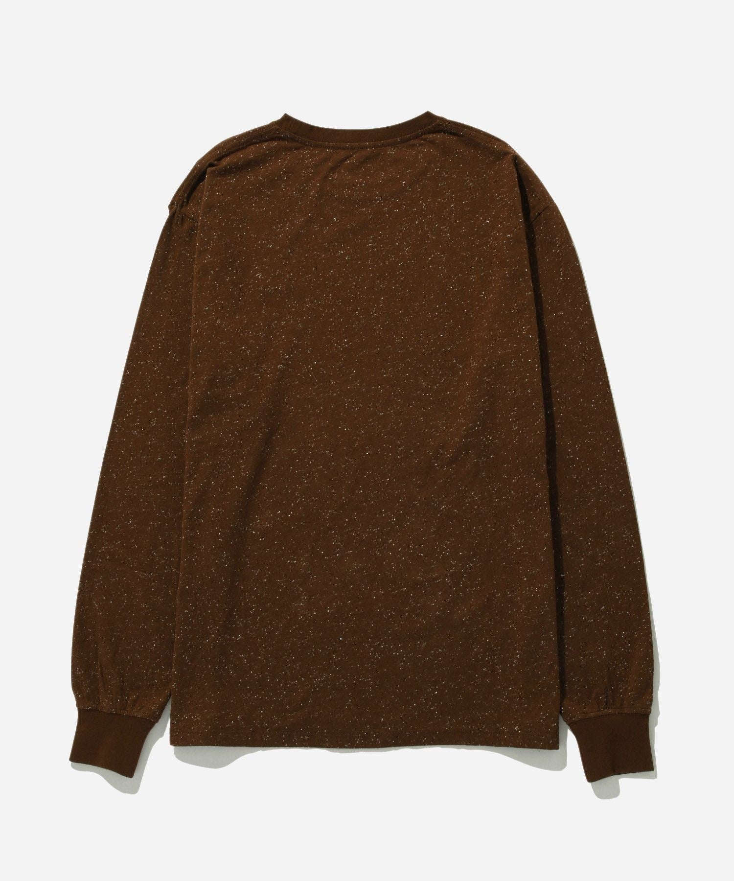 SPECKLED CHAIN SCRIPT EMB LS TEE