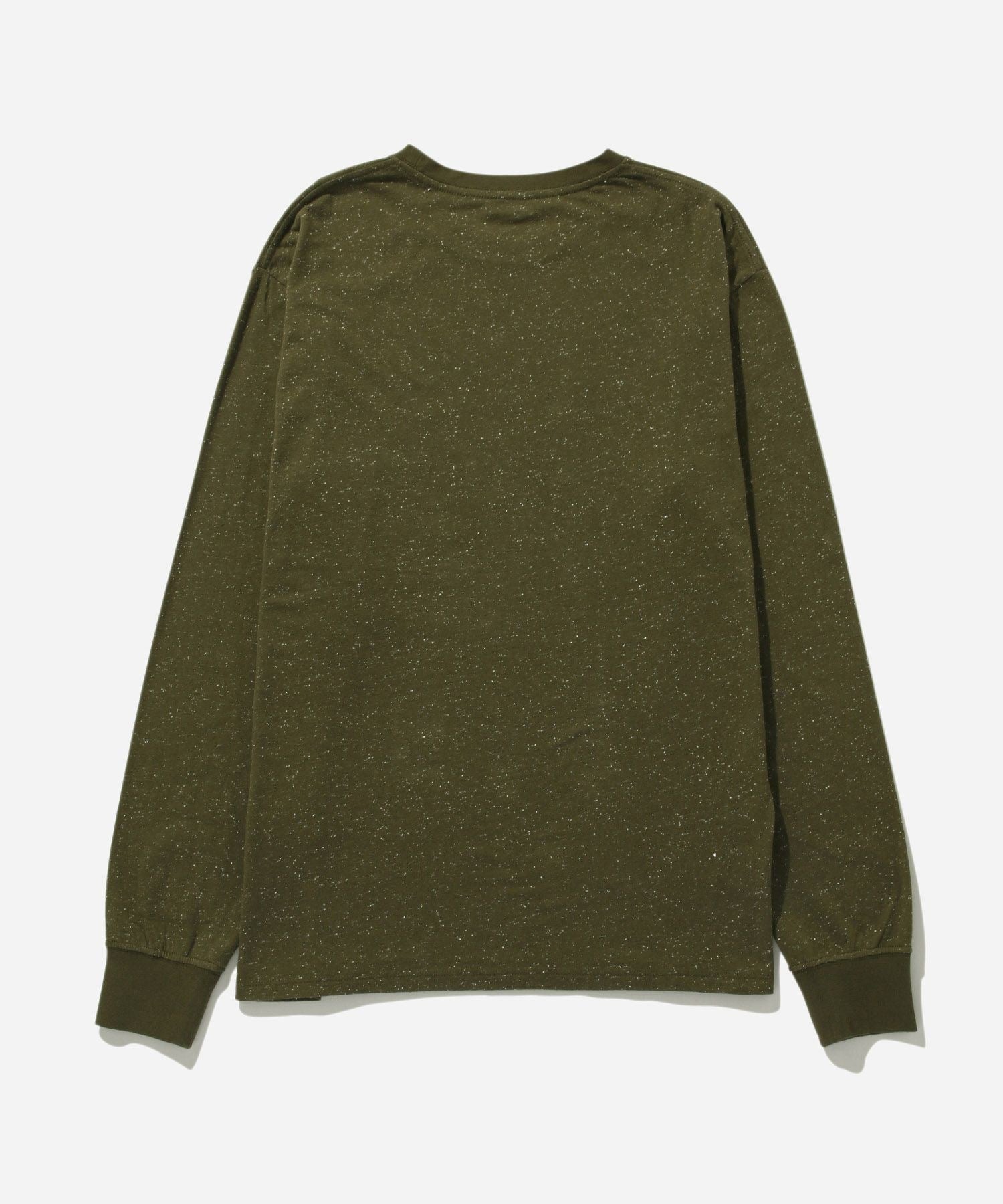 SPECKLED CHAIN SCRIPT EMB LS TEE