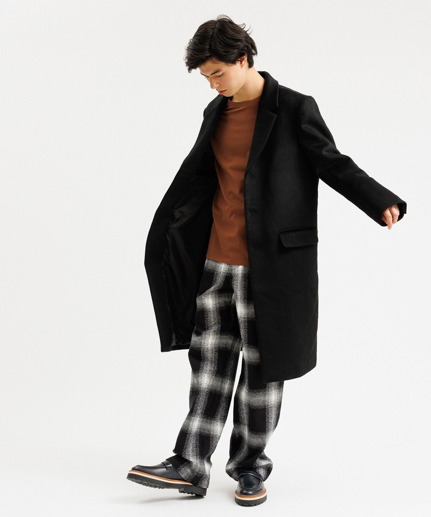 MORGAN PLAID OVERCOAT