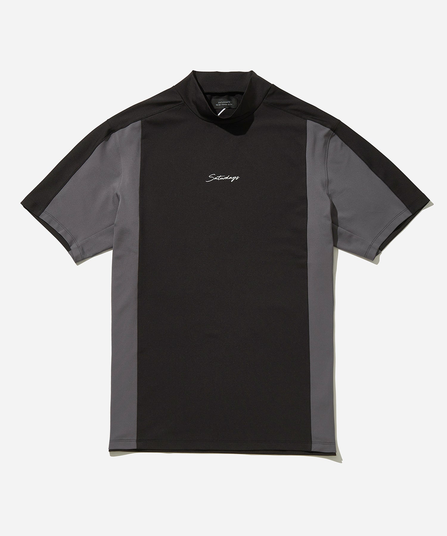Pattern Cut Mock Shirt S/S