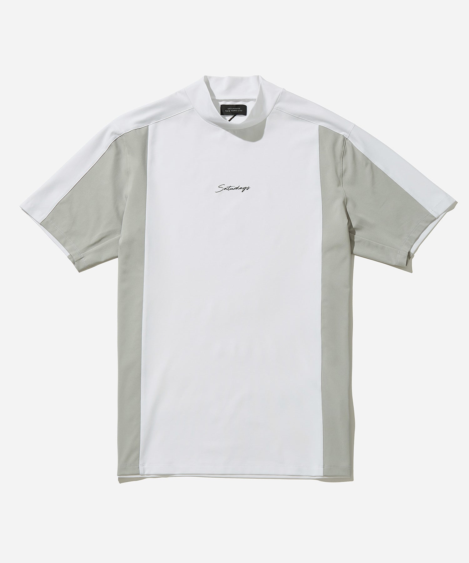 Pattern Cut Mock Shirt S/S
