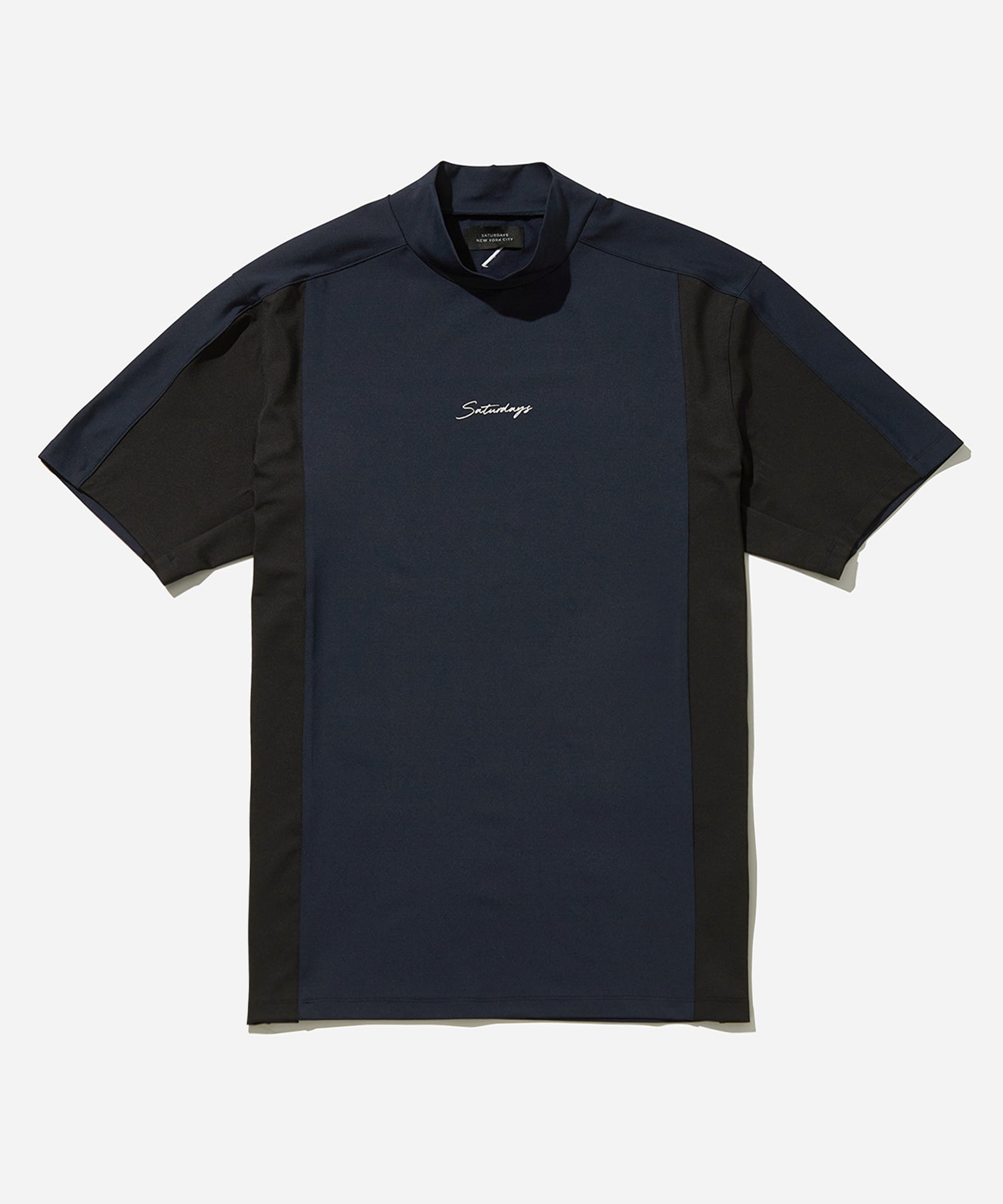 Pattern Cut Mock Shirt S/S