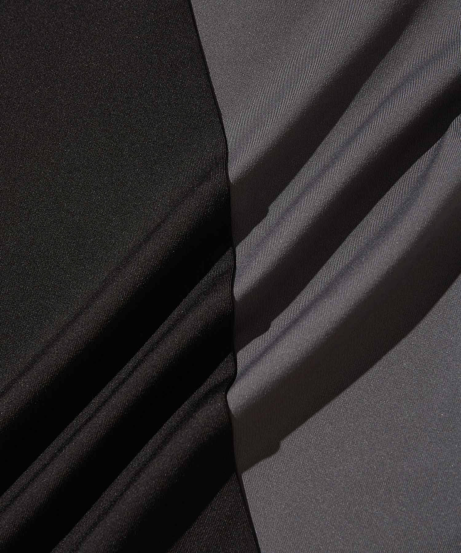 Pattern Cut Mock Shirt S/S