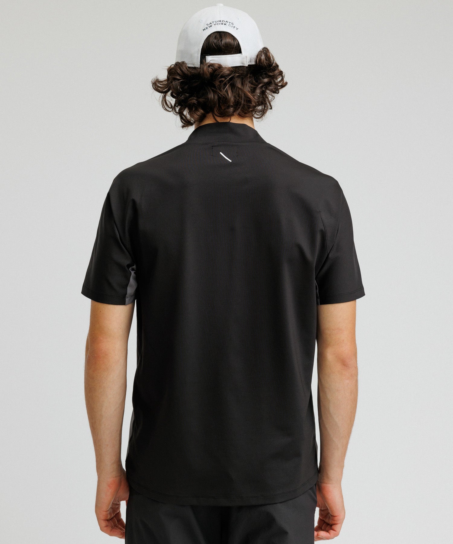 Pattern Cut Mock Shirt S/S