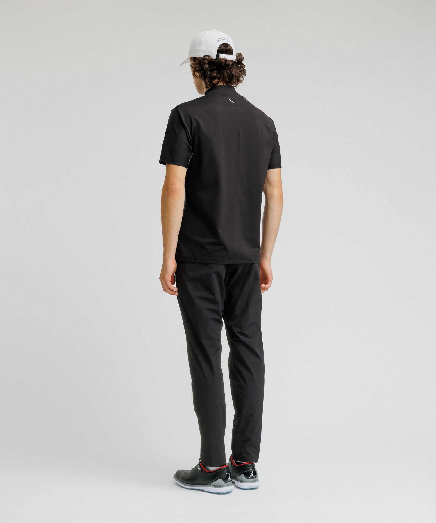 Pattern Cut Mock Shirt S/S