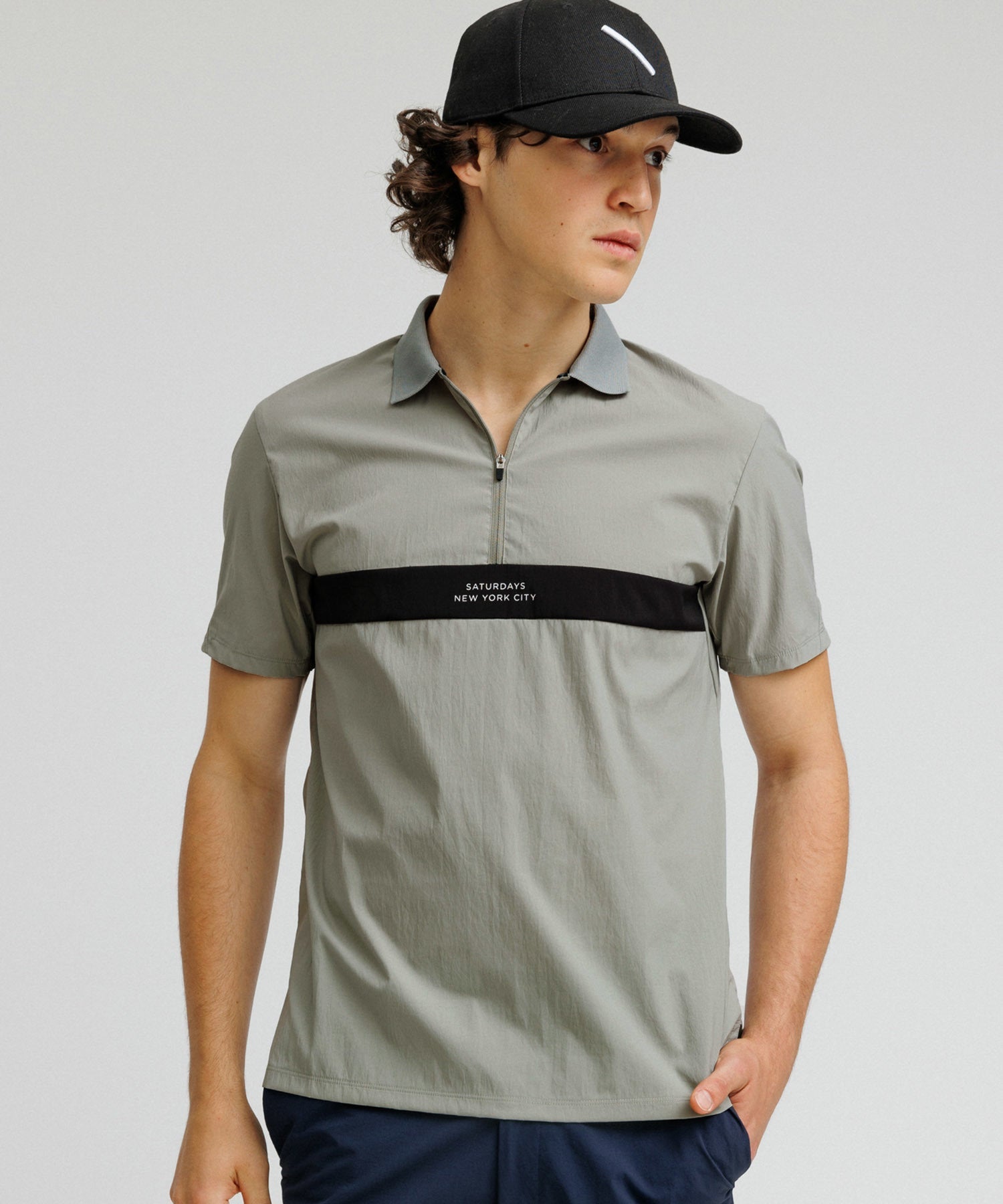 Front Zip Polo Shirt S/S