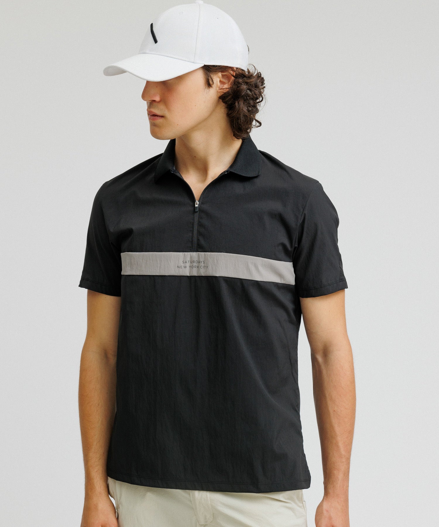 Front Zip Polo Shirt S/S