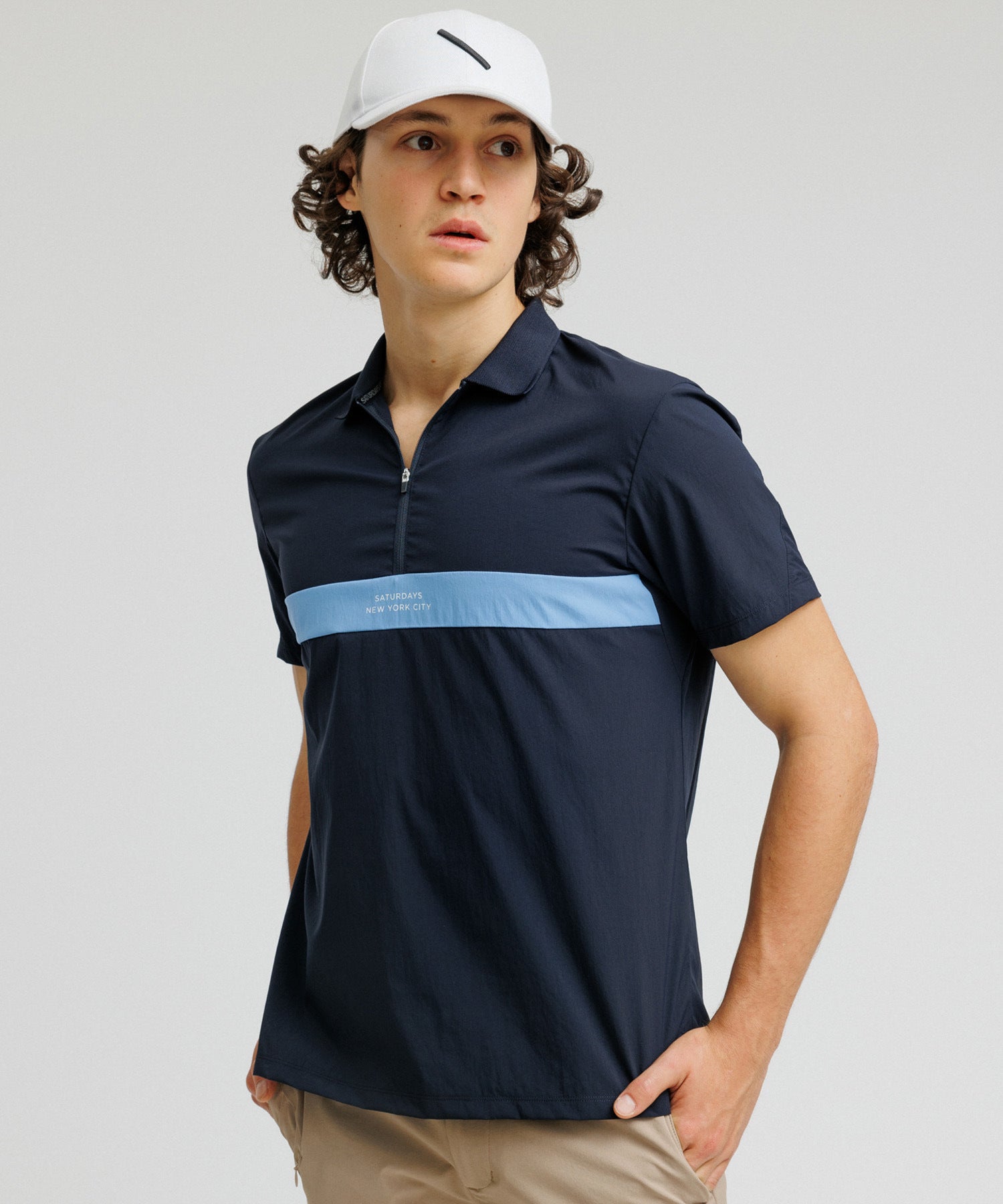 Front Zip Polo Shirt S/S