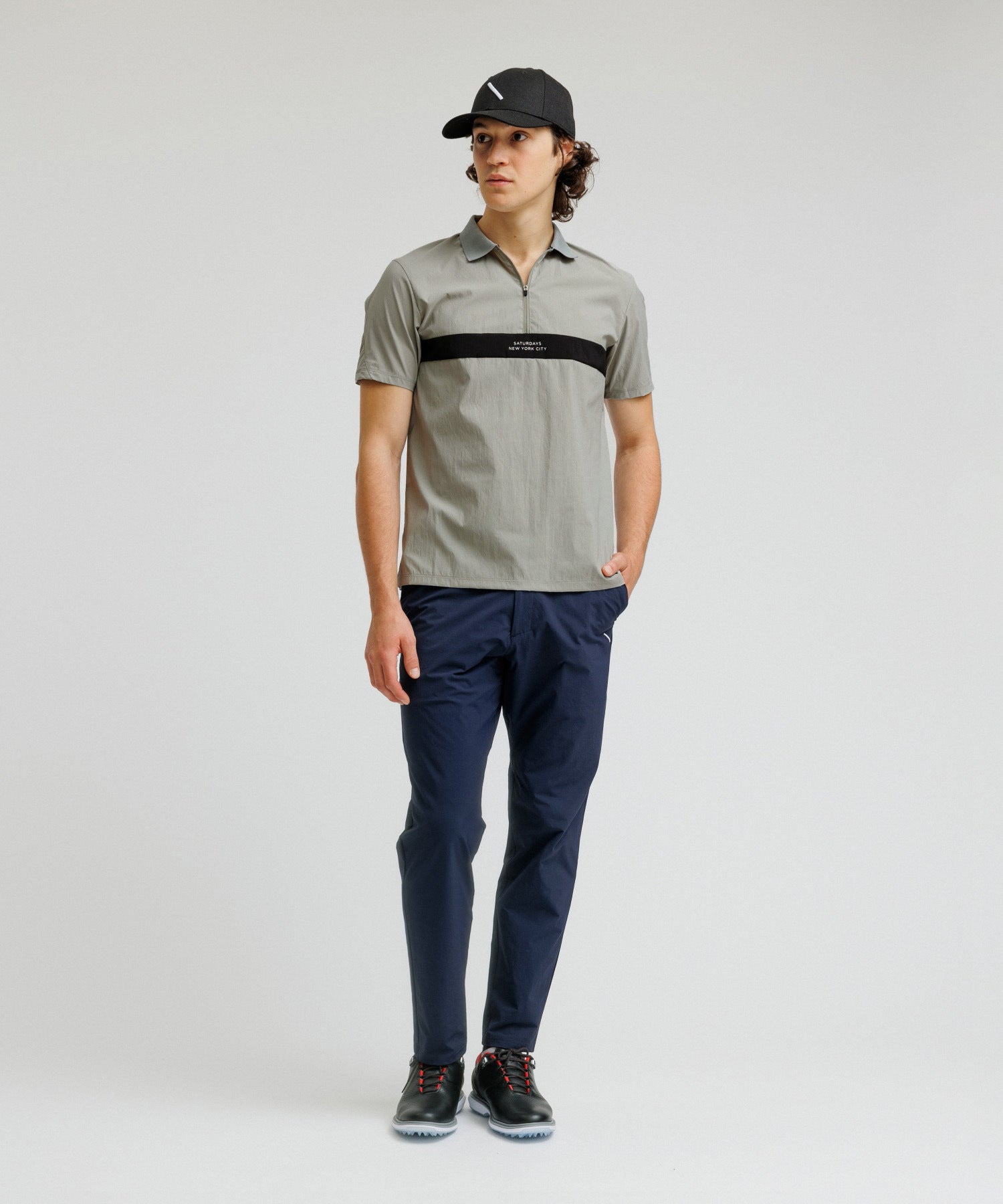 Front Zip Polo Shirt S/S