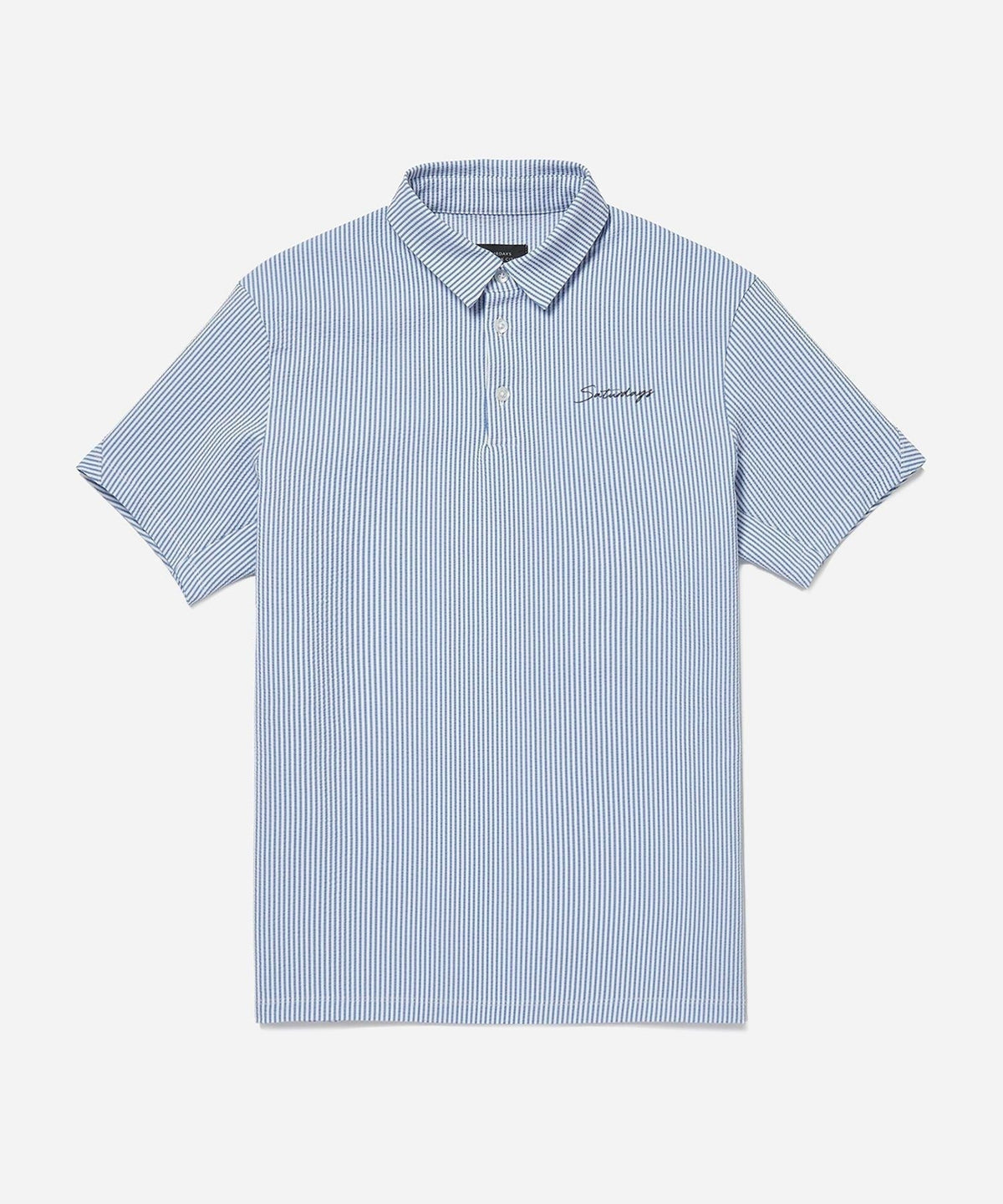 Seersucker Polo Shirt SS