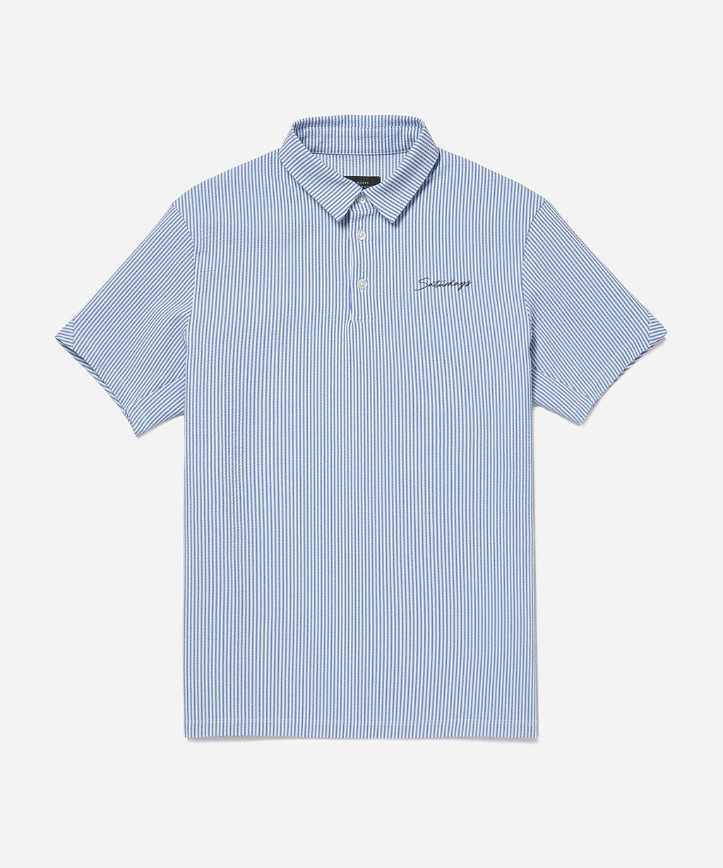 Seersucker Polo Shirt S/S | Saturdays NYC Japan