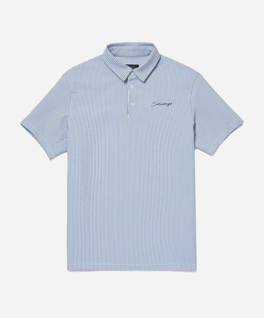 Seersucker Polo Shirt SS
