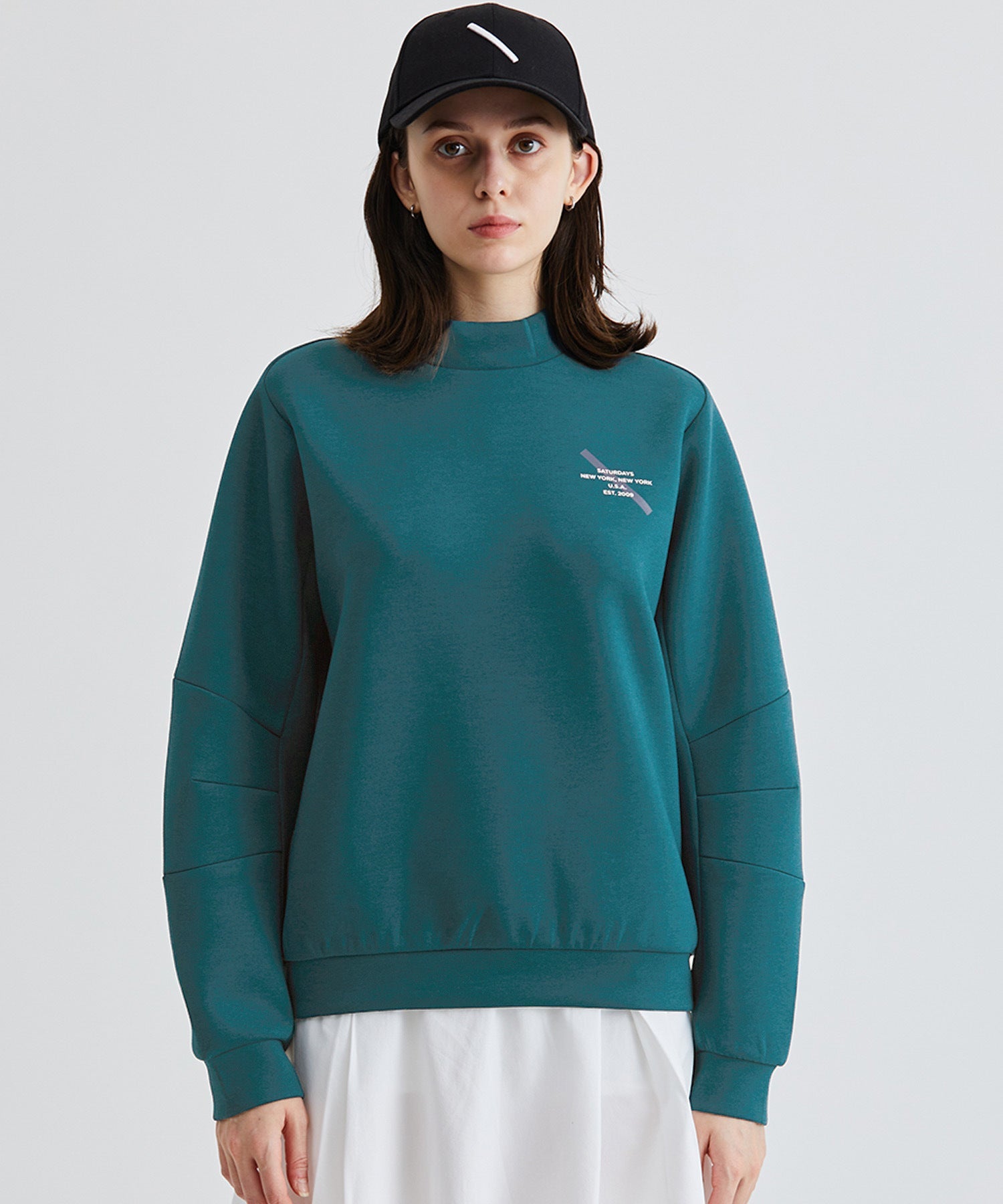 Lightweight Sweat Mock Neck Top | WOMEN | Saturdays NYC Japan Lightweight Sweat Mock Neck Top | WOMEN | Saturdays NYC Japan