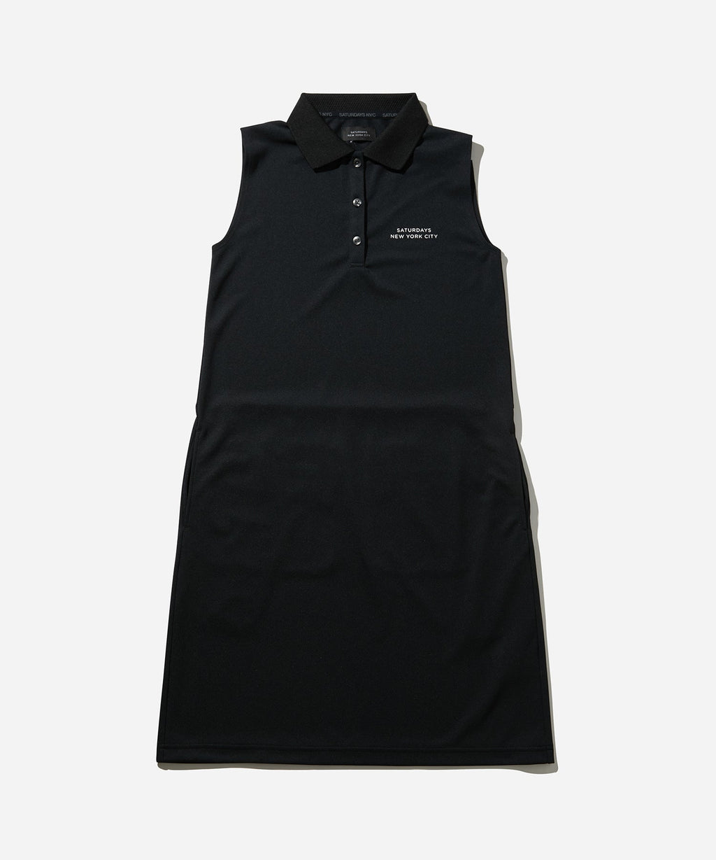 SATURDAY'S NEW YORK CITY ブラックポロワンピース XS Cutline Basic Polo Onepiece | WOMEN | Saturdays NYC Japan