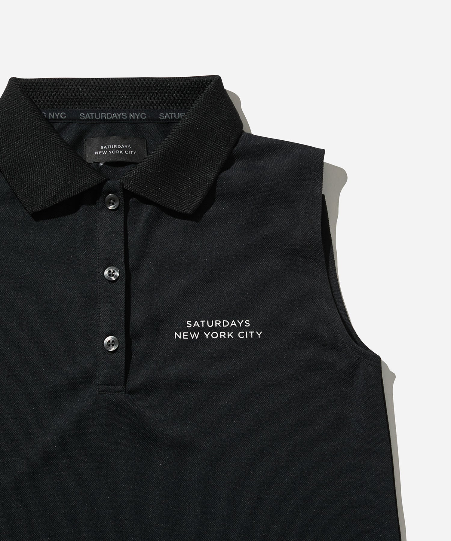 SATURDAY'S NEW YORK CITY ブラックポロワンピース XS SATURDAY'S NEW YORK CITY ブラックポロワンピース XS