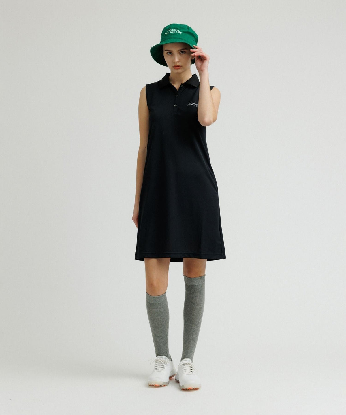 Cutline Basic Polo Onepiece | WOMEN