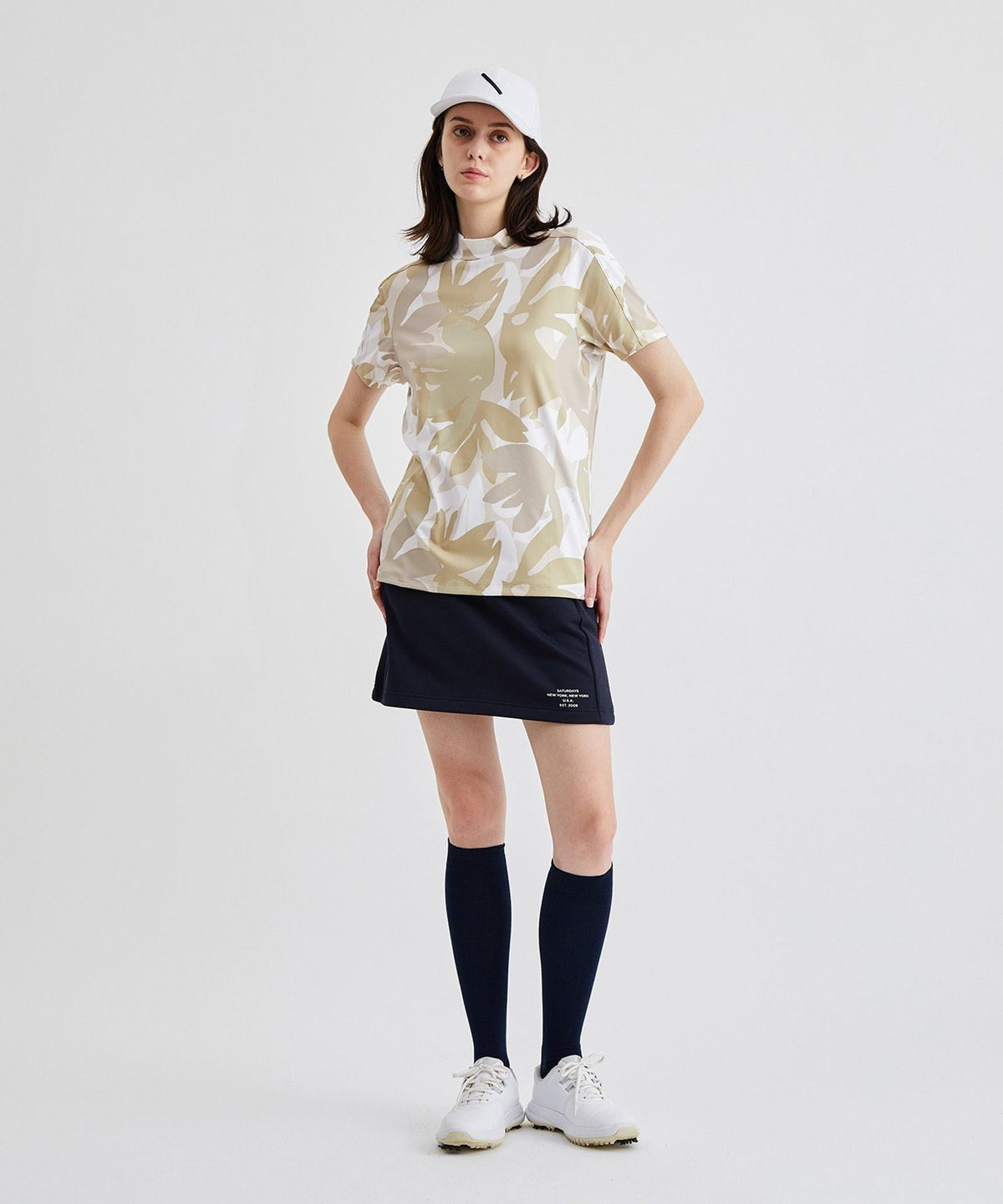 Flower Tech Mock Shirt | WOMEN