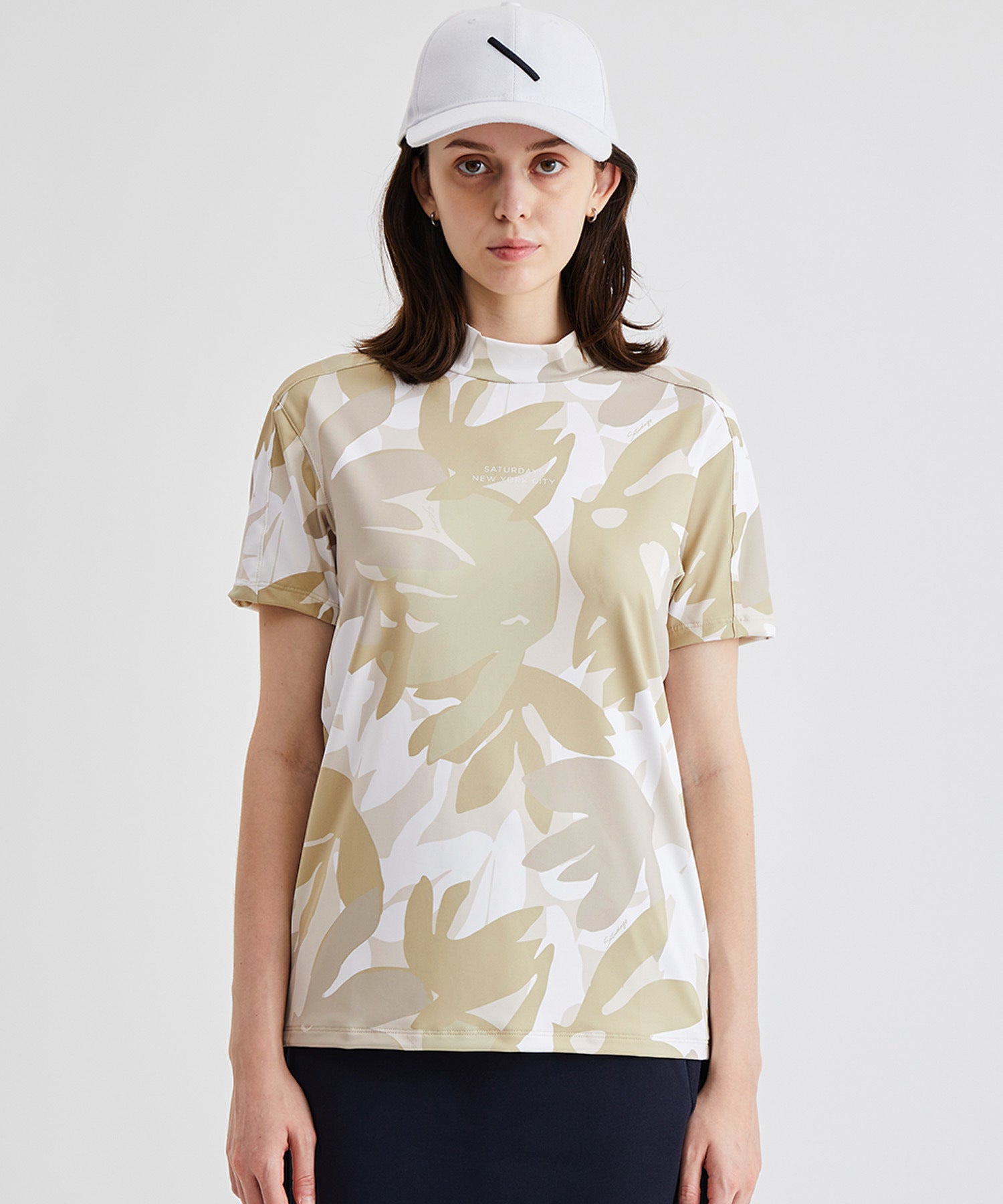 Flower Tech Mock Shirt | WOMEN