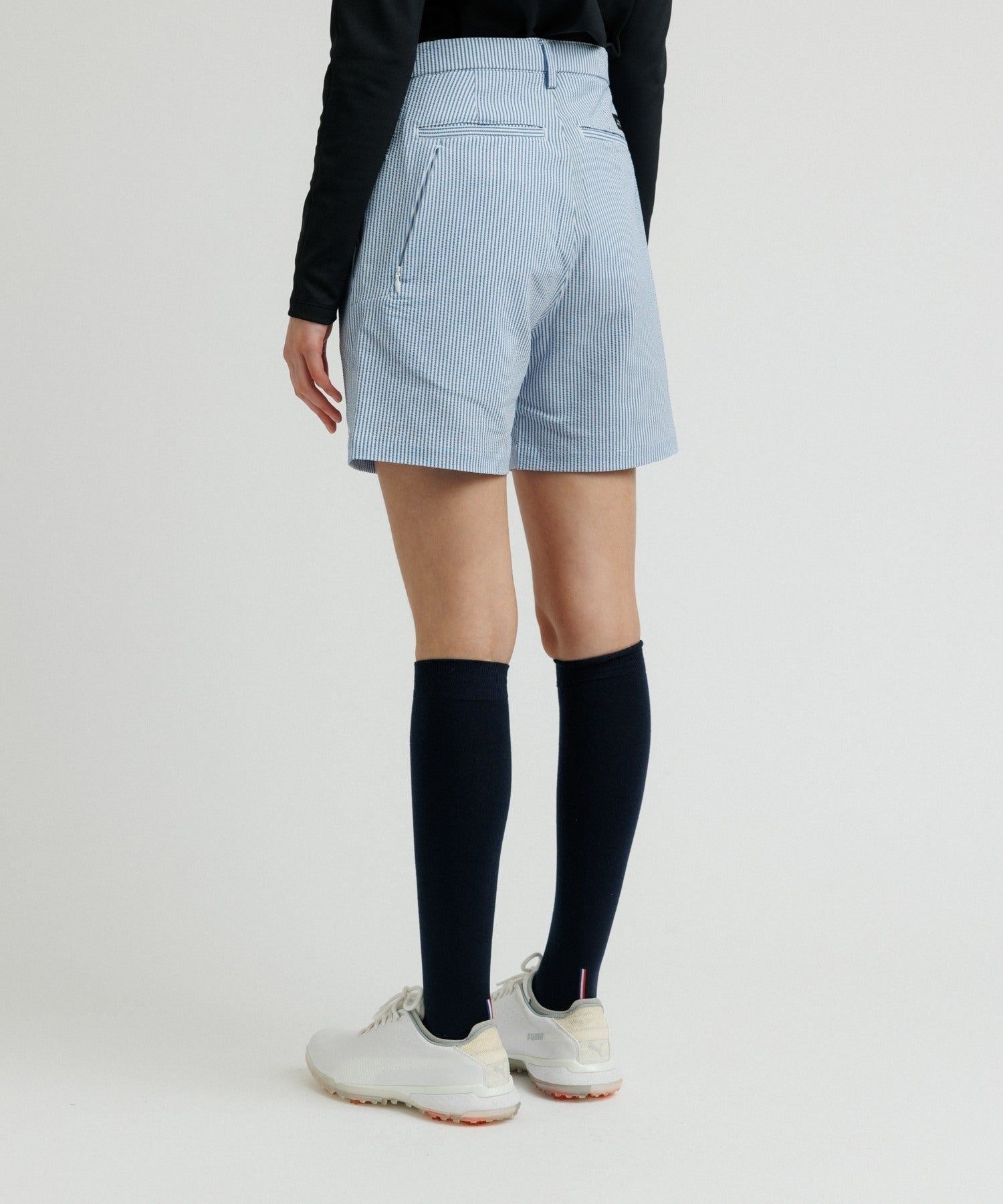 Seersucker One Tuck Short Pant | WOMEN
