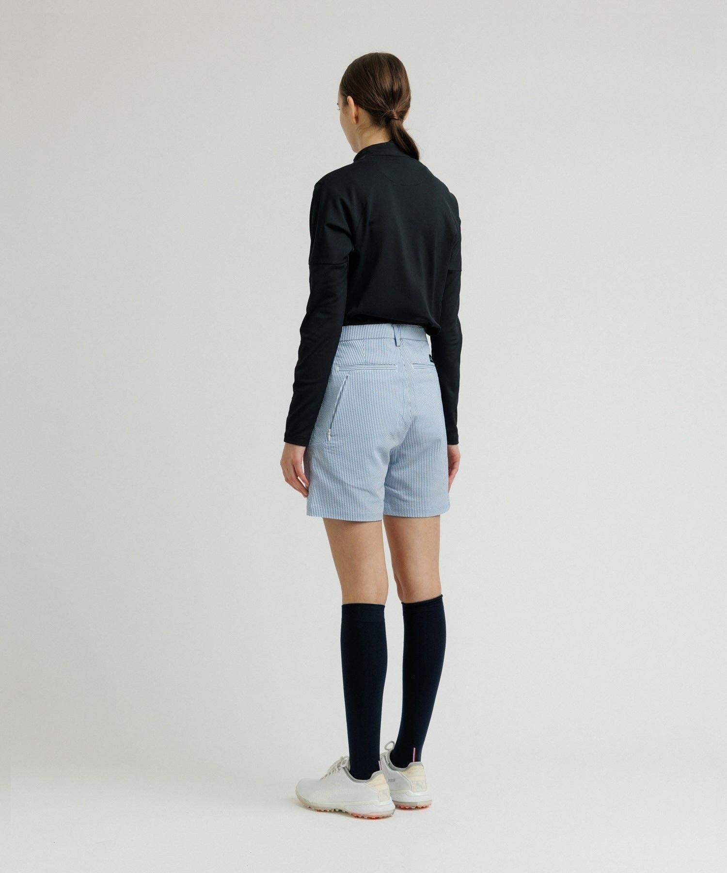 Seersucker One Tuck Short Pant | WOMEN